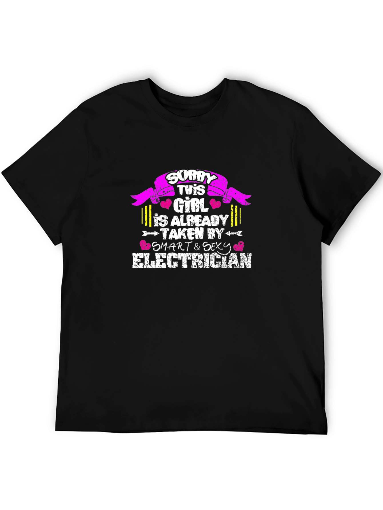 Black Sorry This Girl Is Taken By An Electrician Graphic Tee view 5