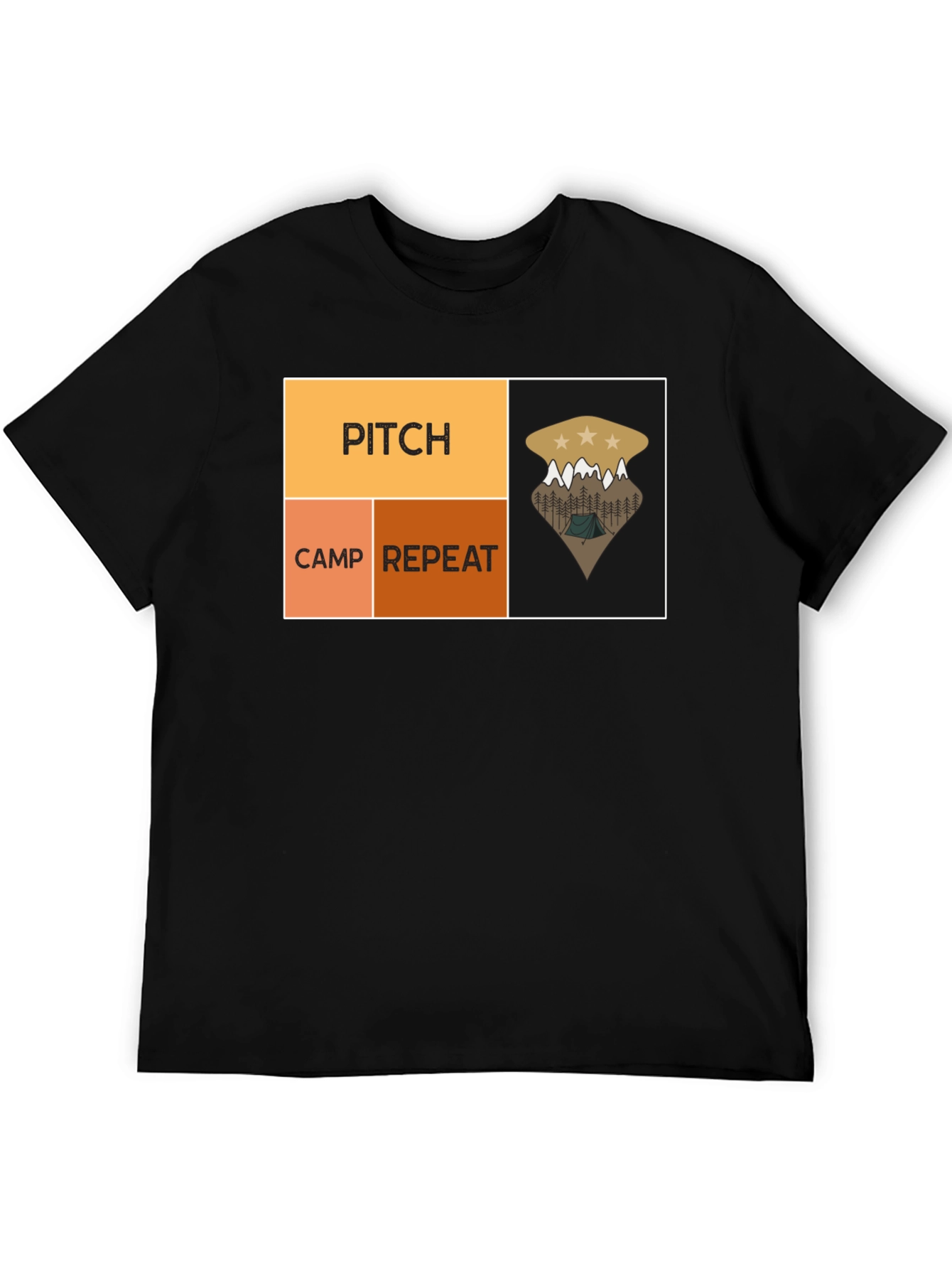 Black Pitch Camp Repeat Camping T-Shirt view 5