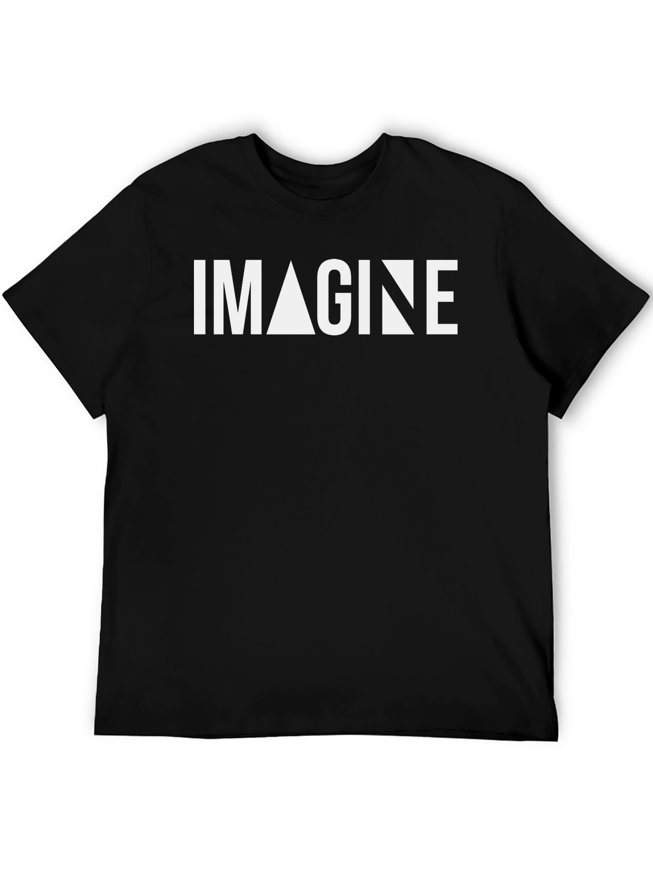 Black Imagine Graphic Tee - Black Cotton Blend view 5