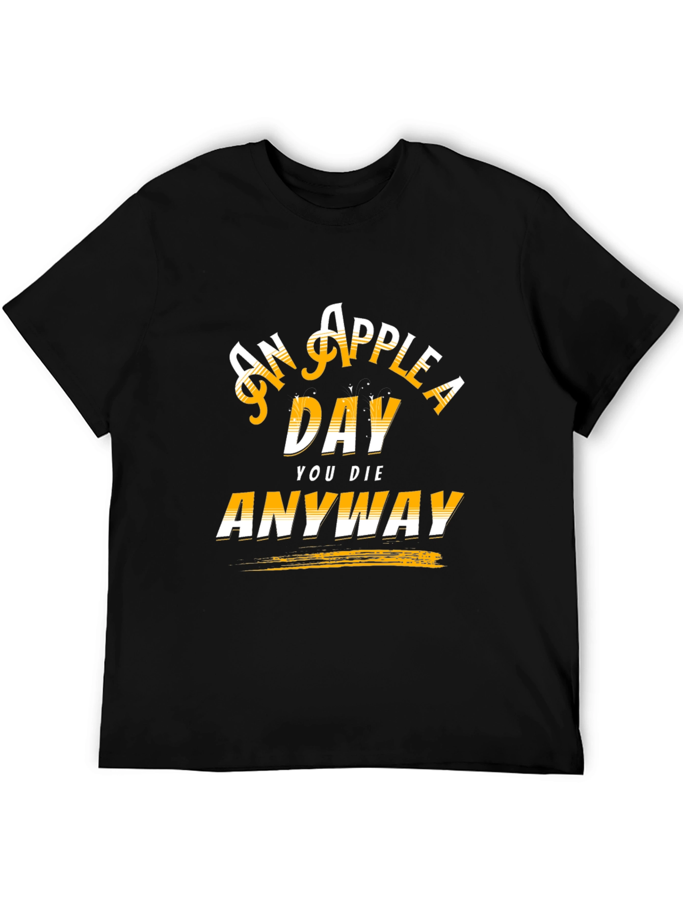 Black An Apple A Day Funny T-Shirt - Unisex view 5