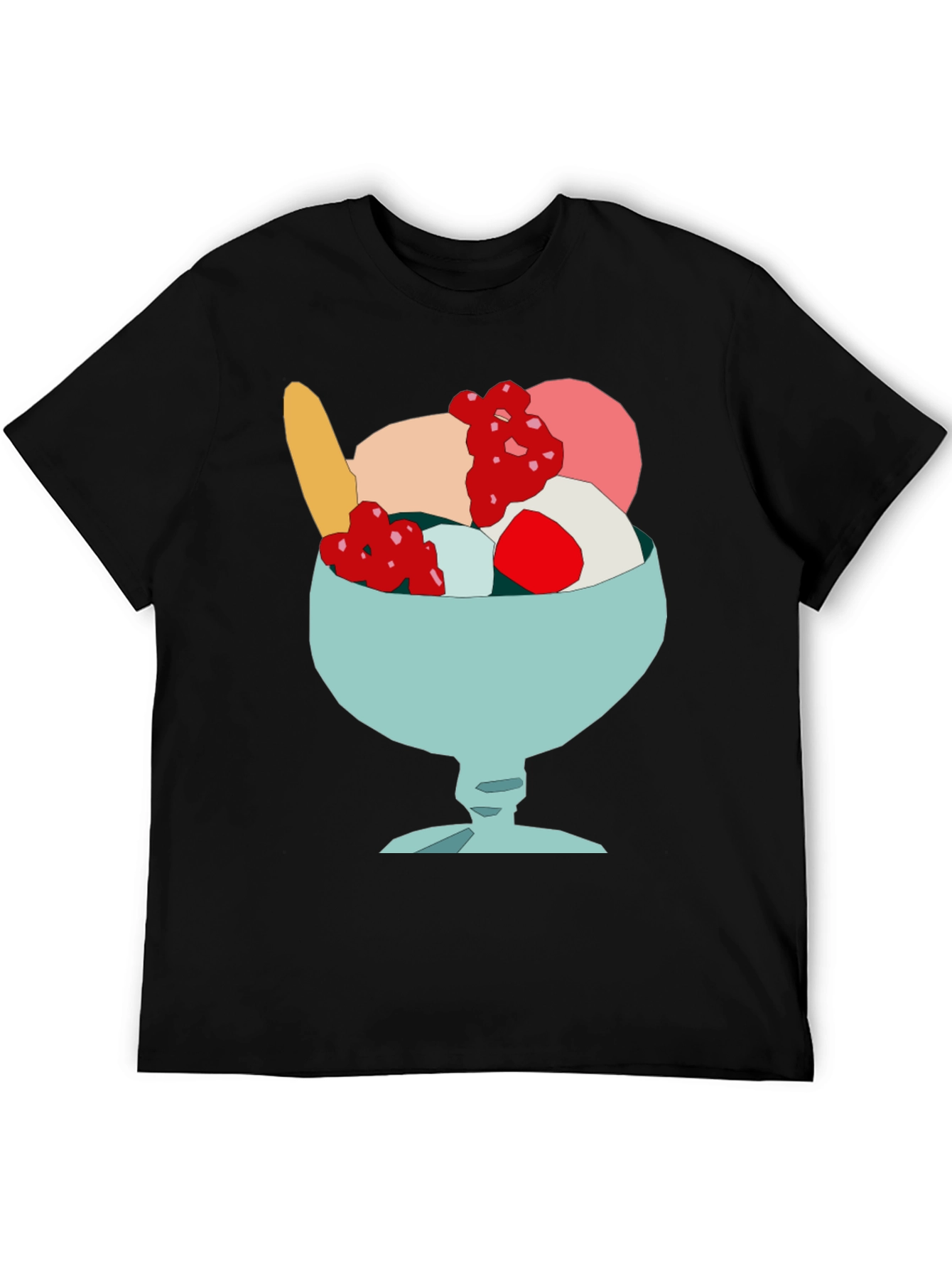 Black Ice Cream Dessert T-Shirt - Fun Novelty Graphic Tee view 5