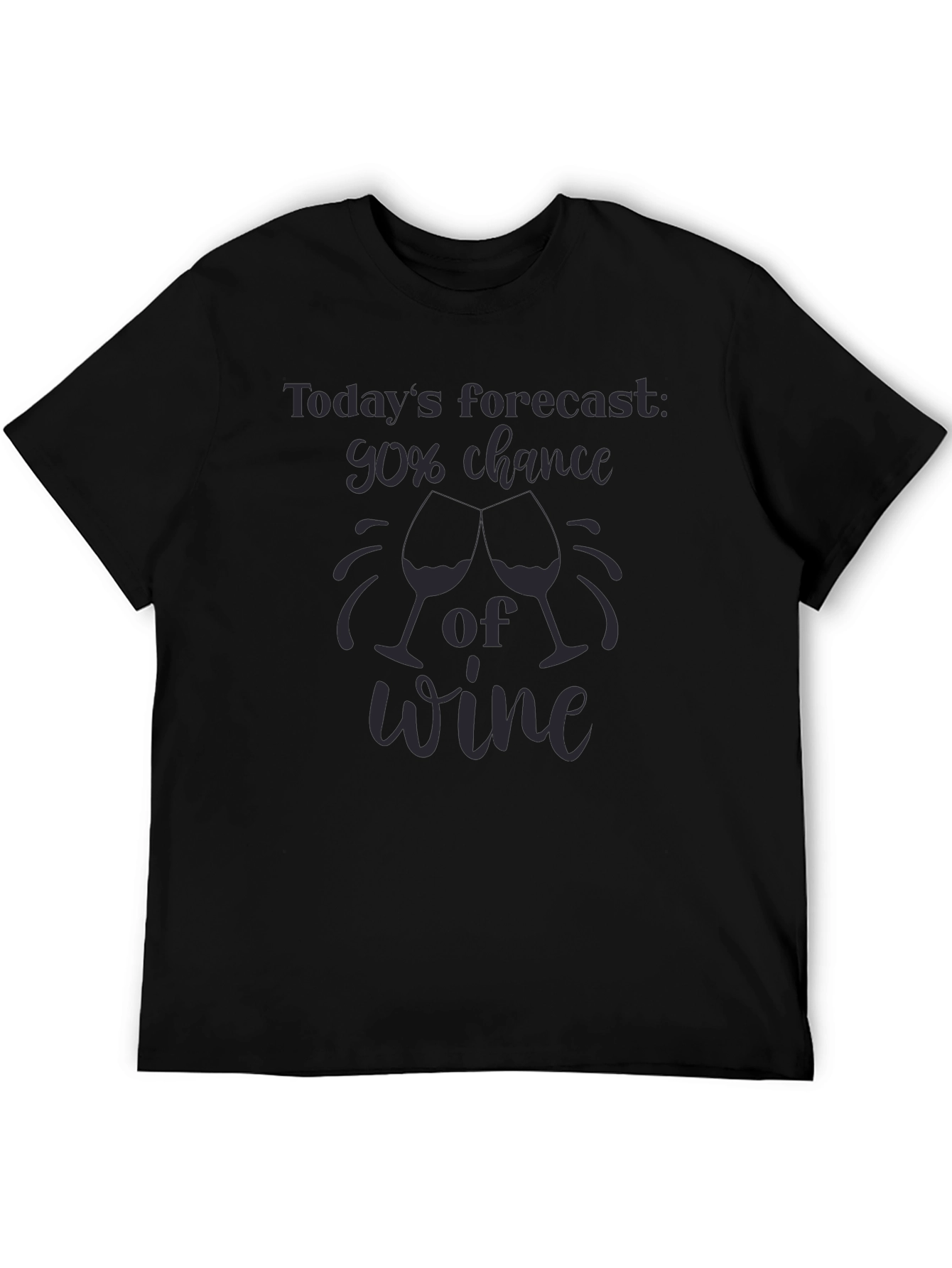 Black Wine Forecast Graphic Tee - Soft Cotton Blend view 5