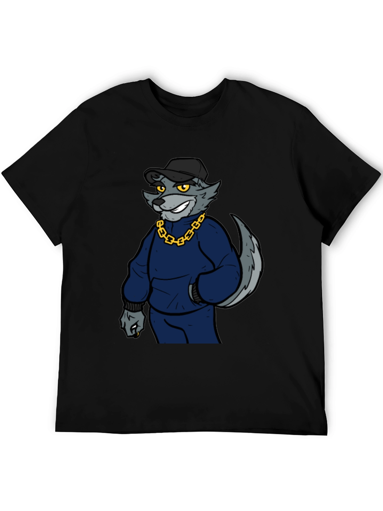 Cool Wolf Graphic Print Tee - 5