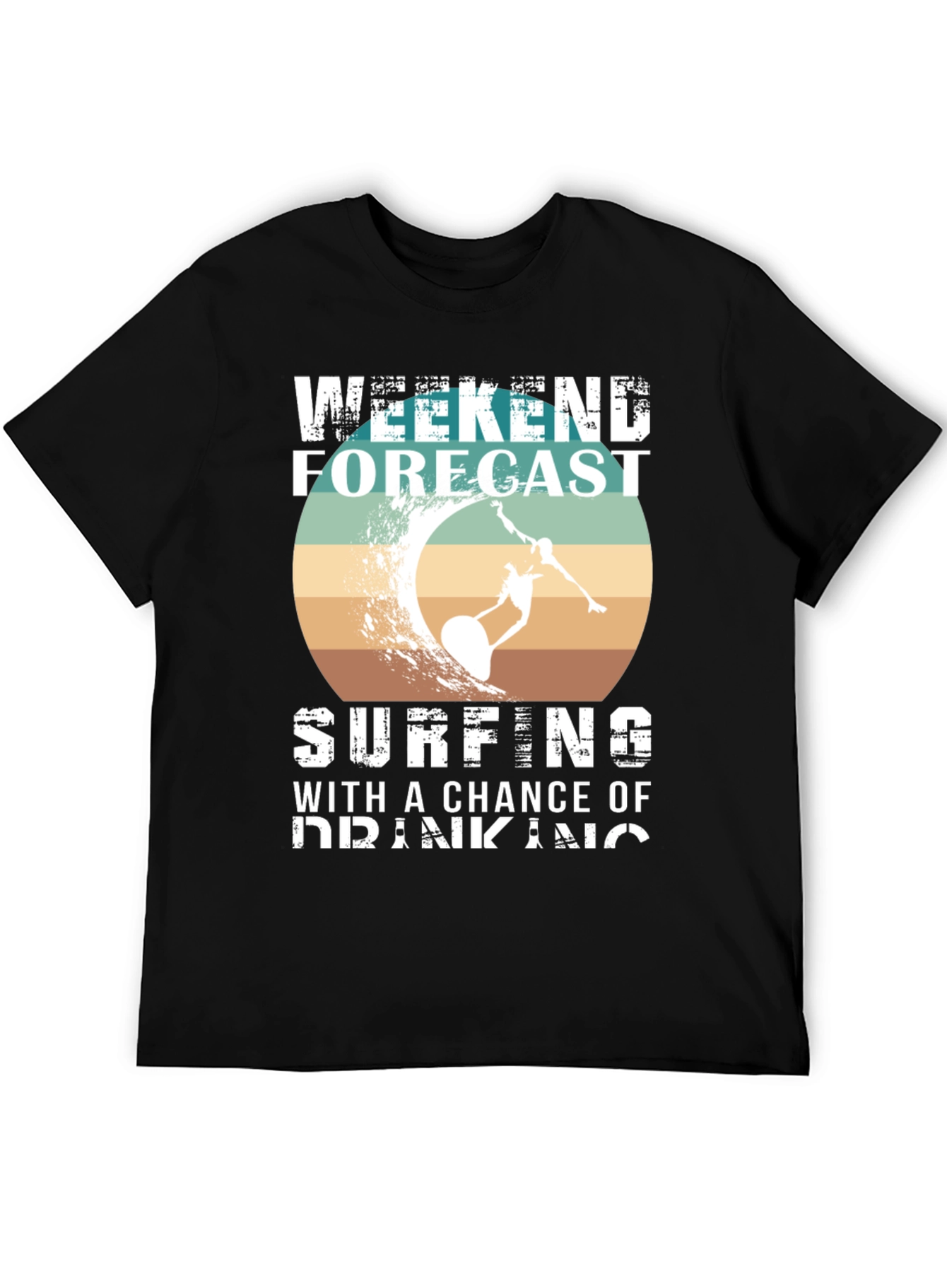 Black Weekend Forecast Surfing T-Shirt view 5