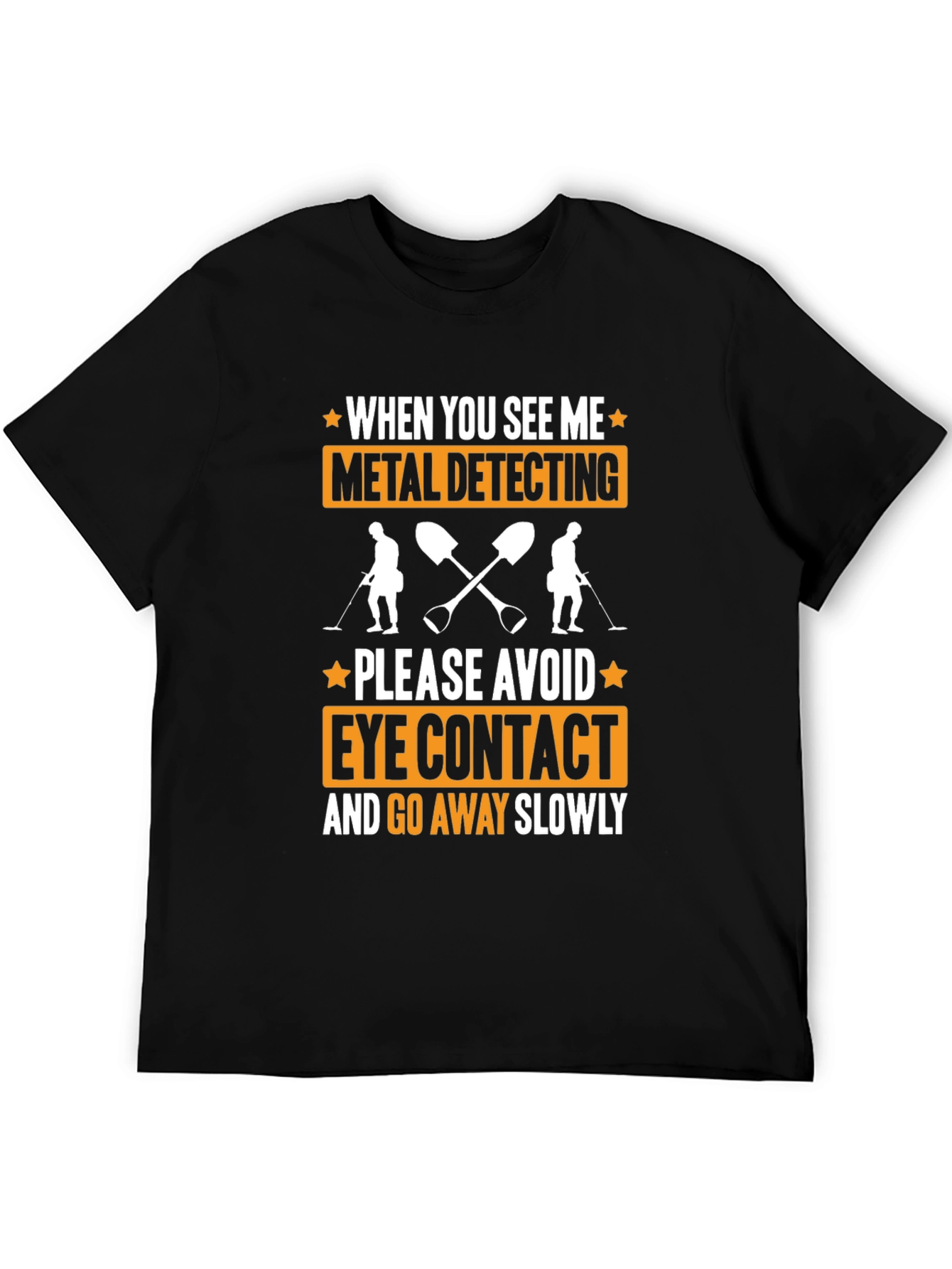 Black Metal Detecting T-Shirt Funny Graphic Tee view 5