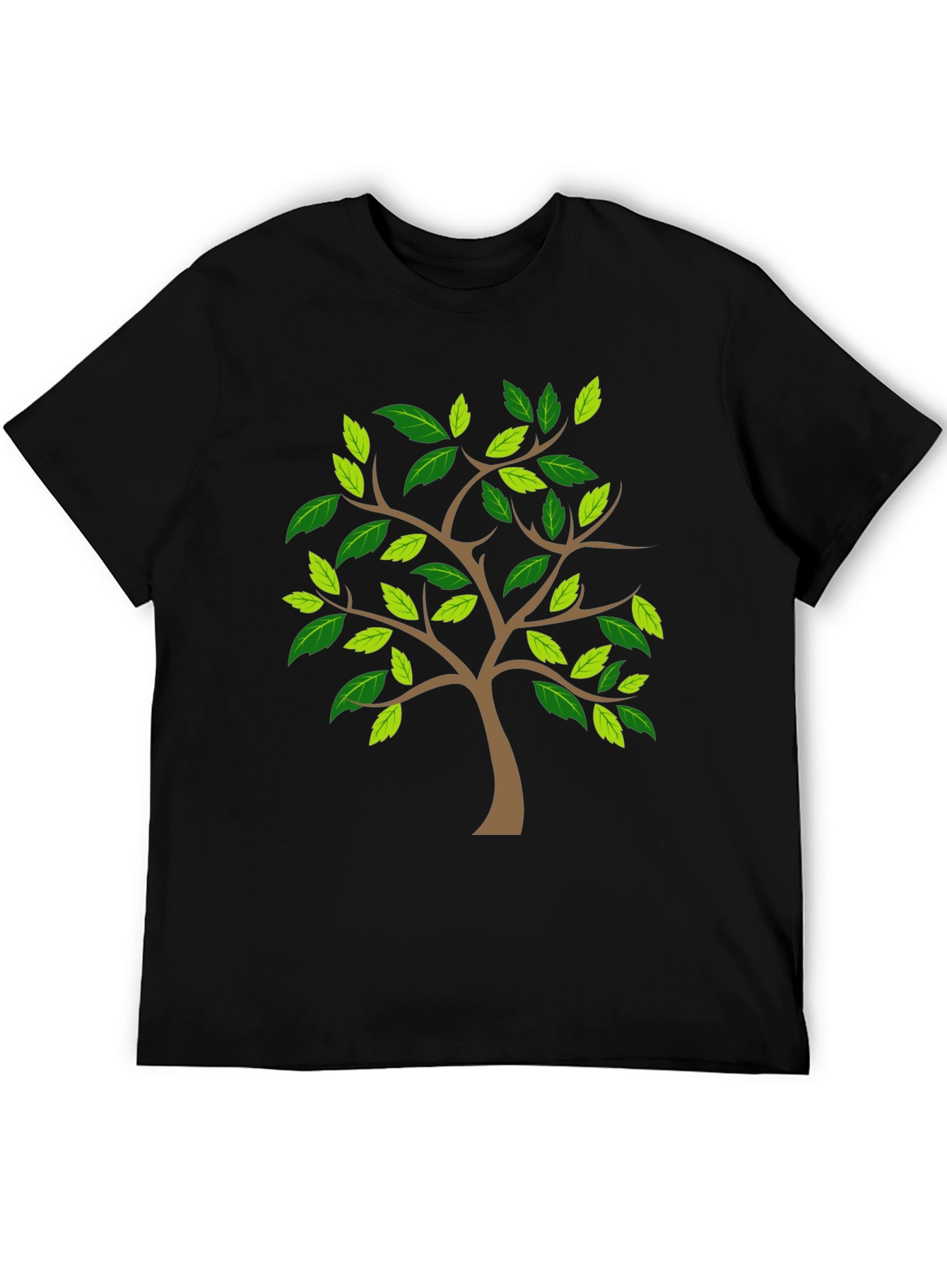 Black Nature Tree Graphic Print Tee - Classic Black view 5