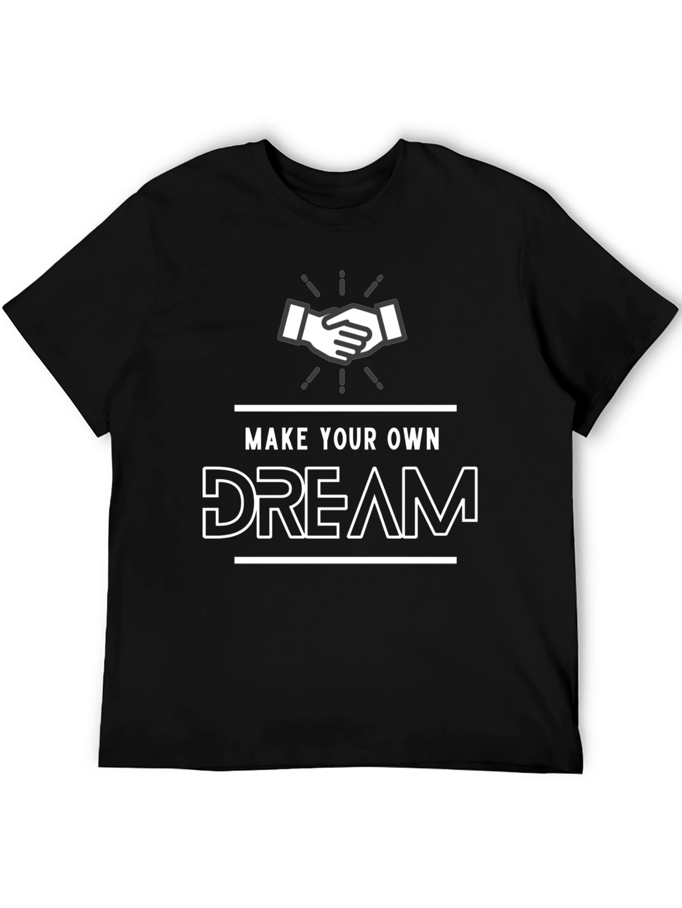 Black Make Your Own Dream Black T-Shirt view 5