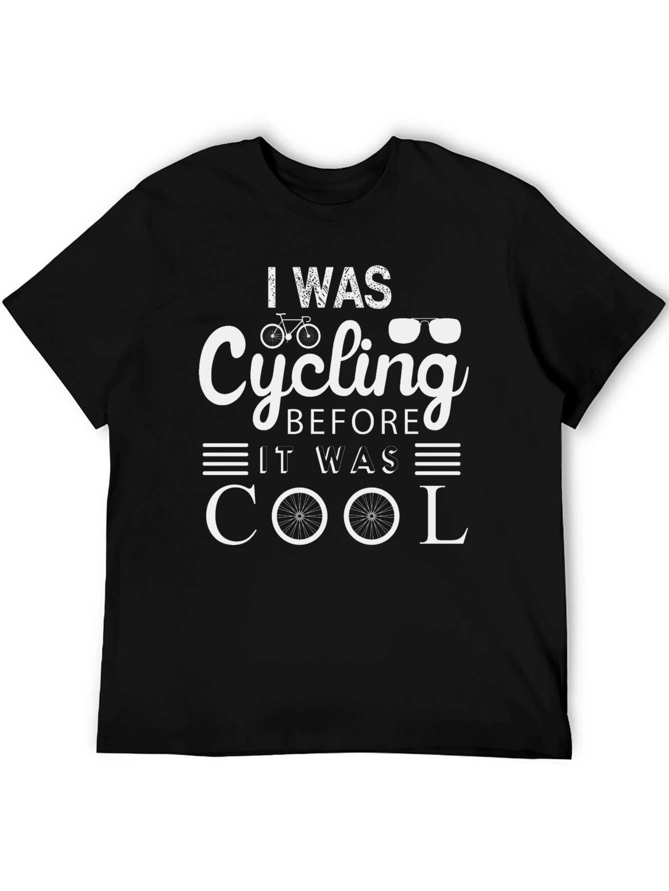 Black Cycling Before Cool Black T-Shirt view 5