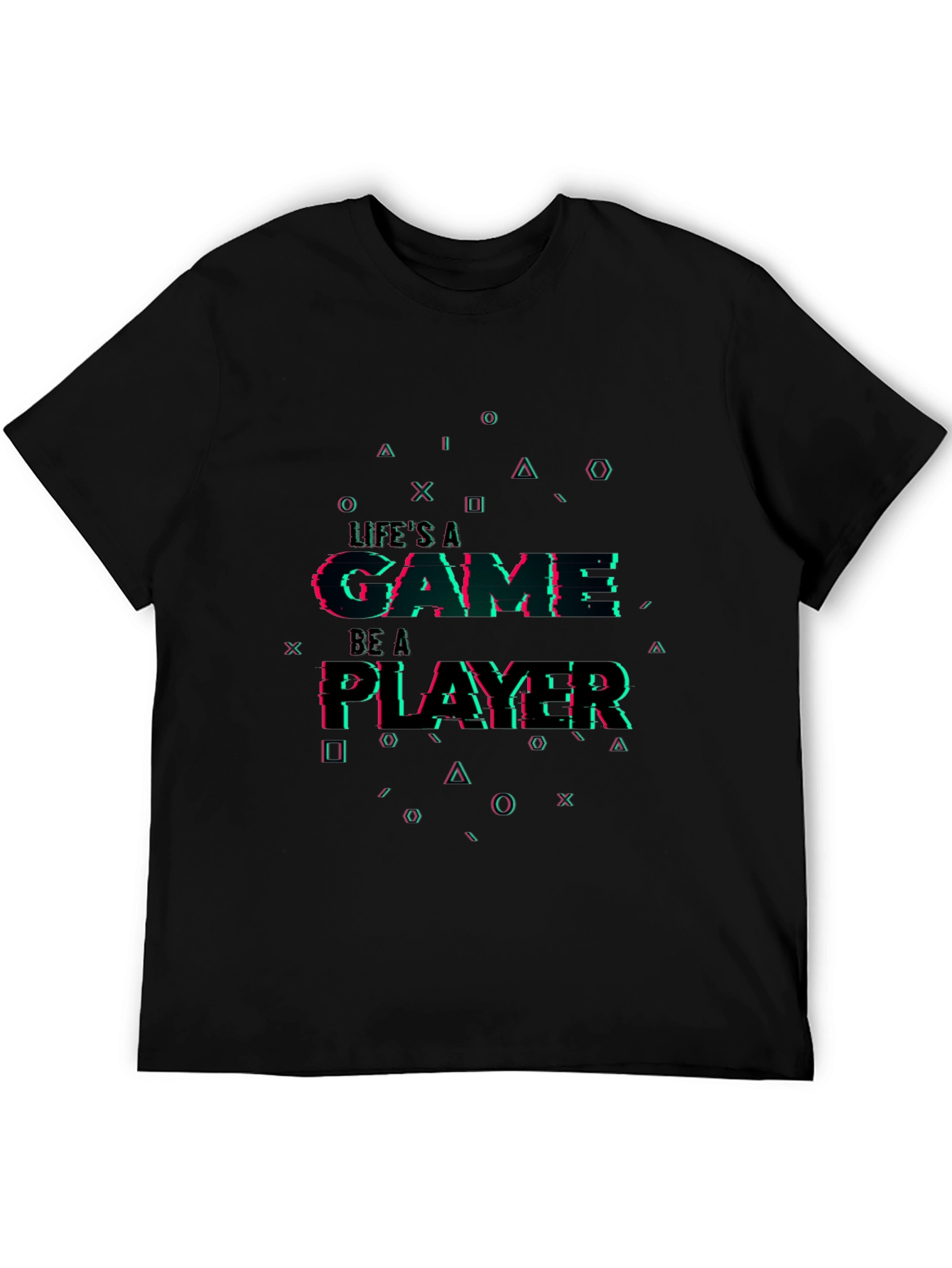 Black Life's a Game Player T-Shirt view 5