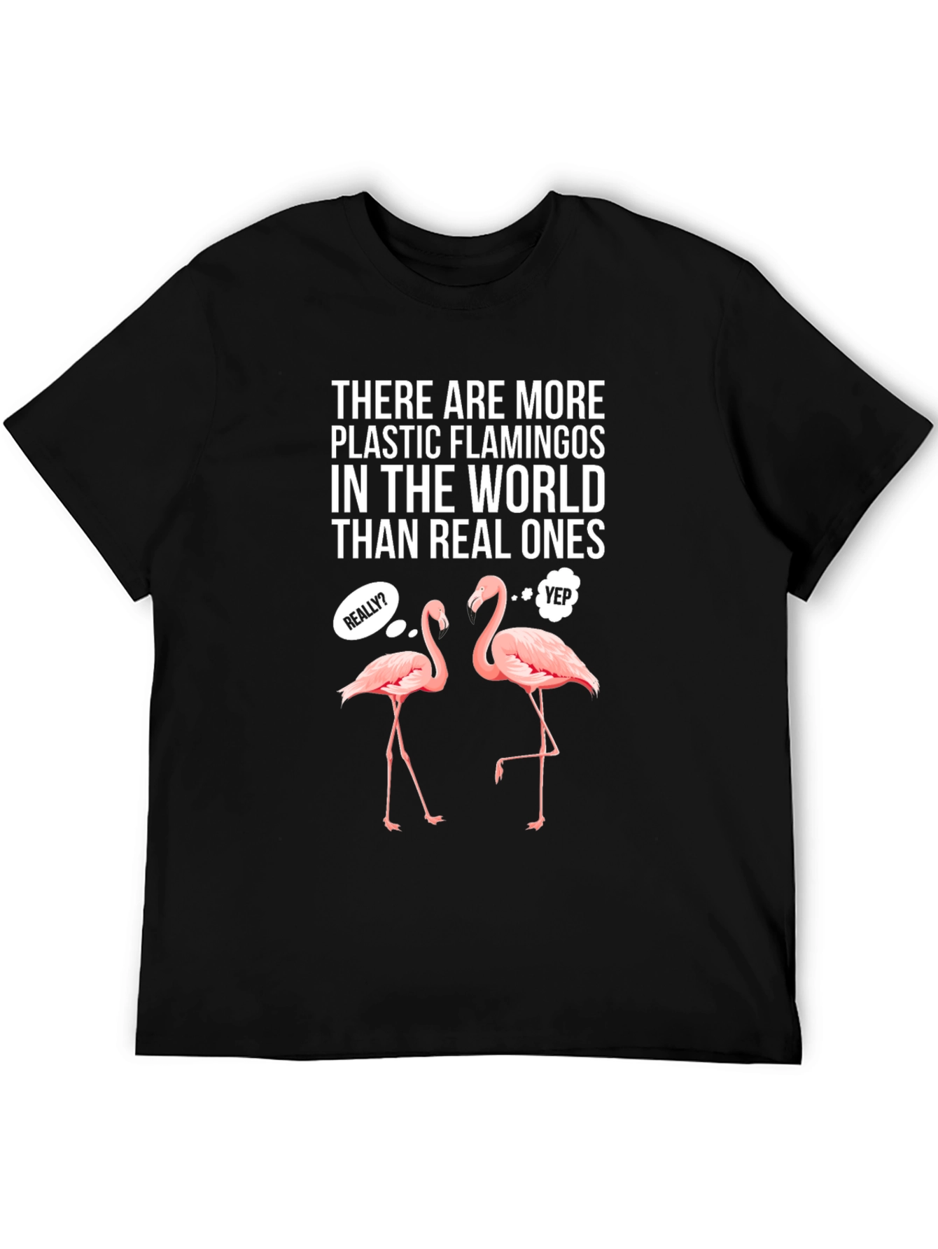Black Flamingo T-Shirt - More Plastic Than Real! view 5