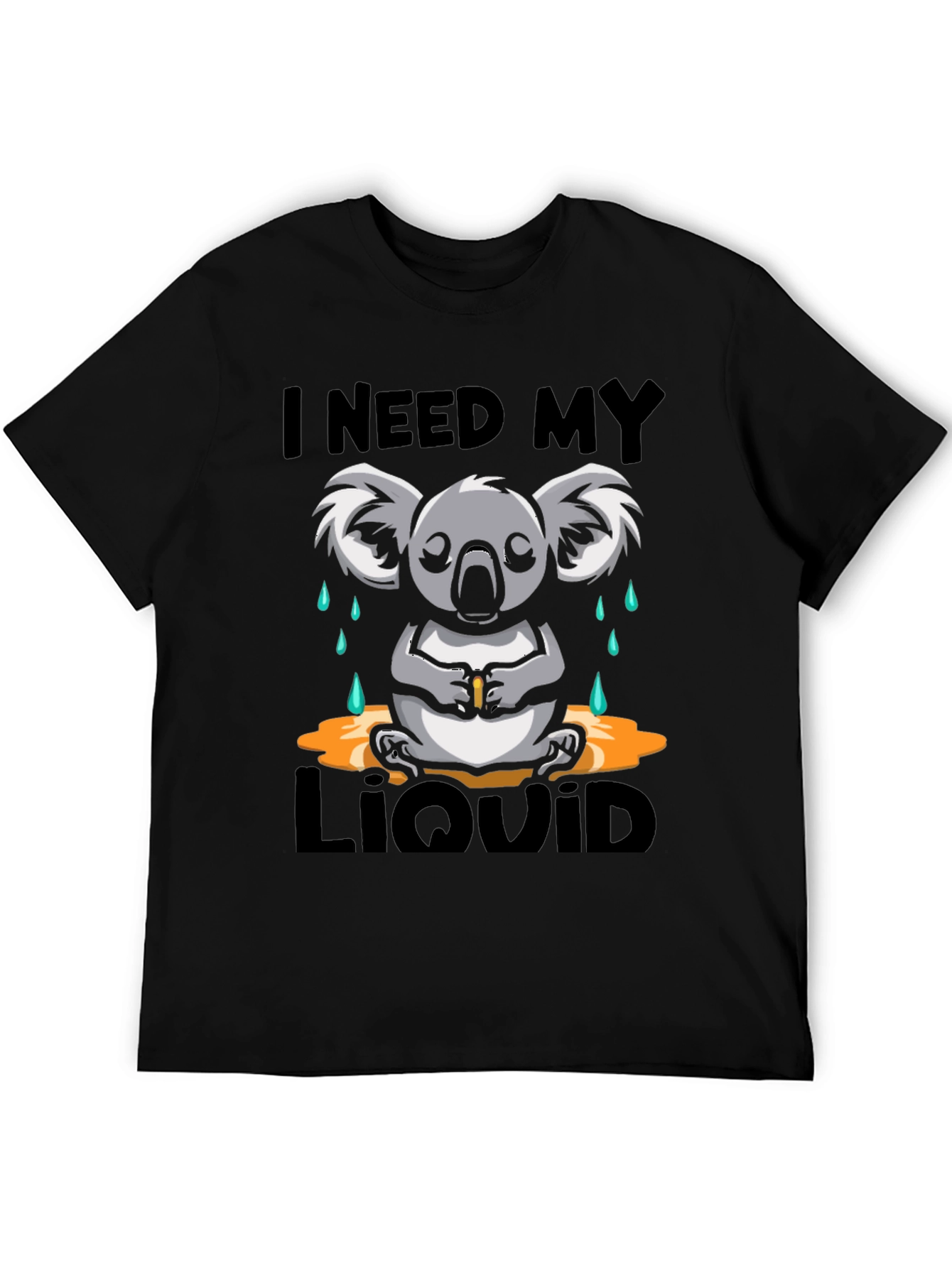 Black I Need My Liquid Koala Graphic Tee view 5
