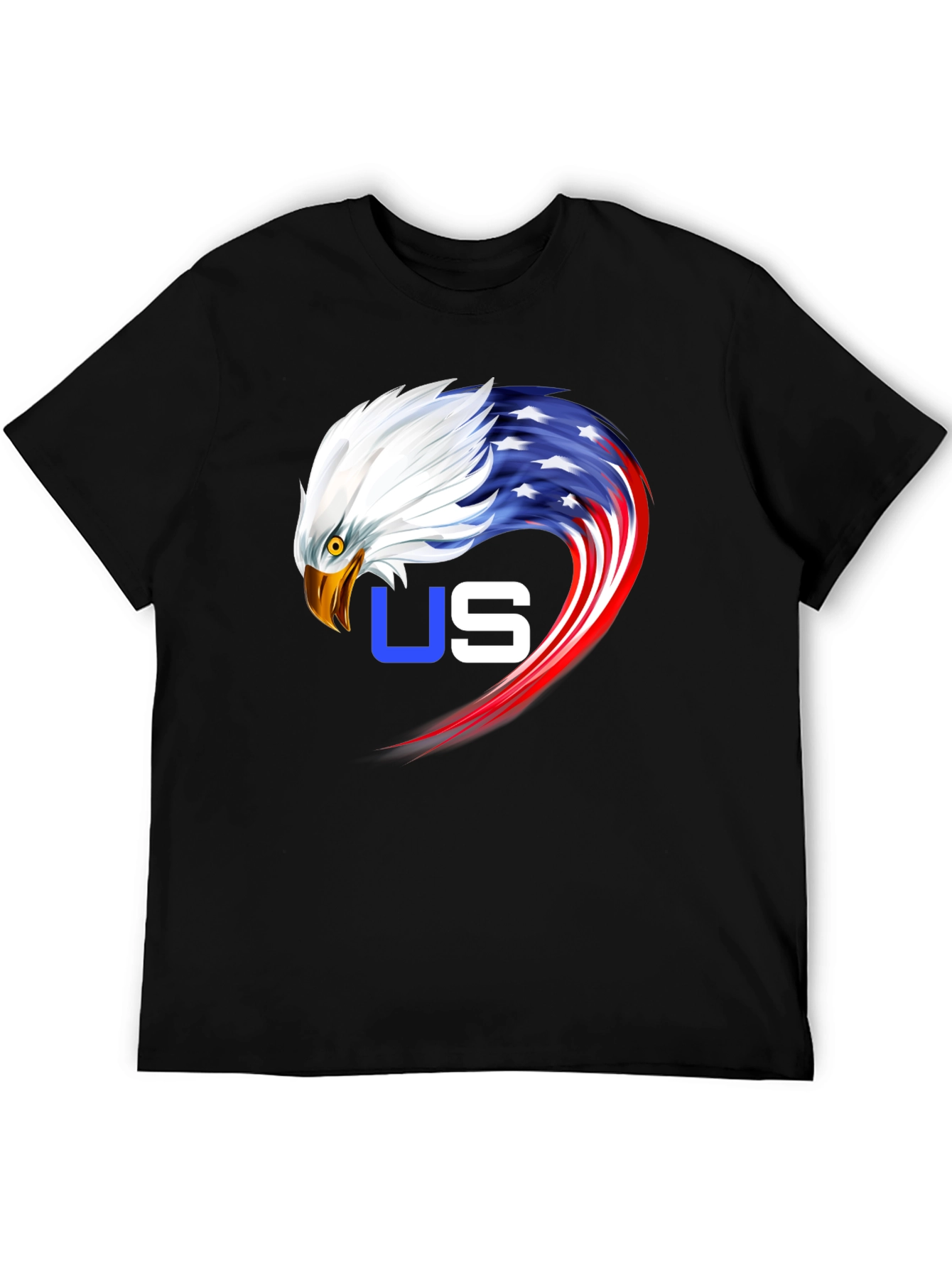 Black Patriotic Eagle Graphic Tee - USA Pride view 5