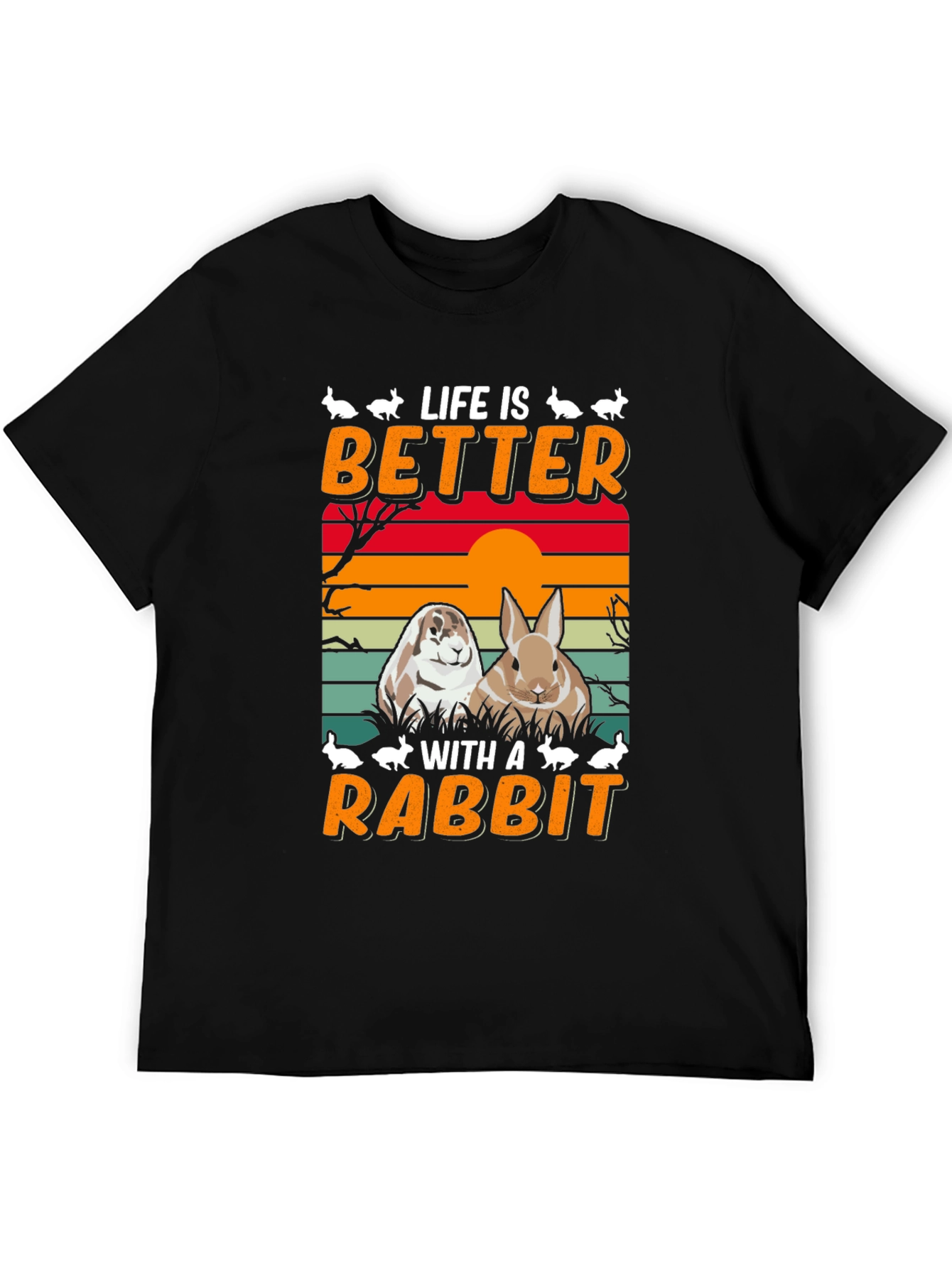 Black Life is Better With A Rabbit T-Shirt view 5
