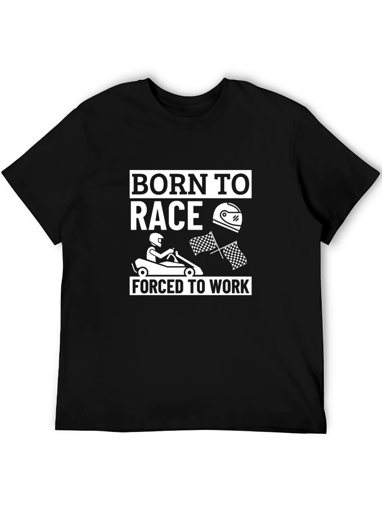 Black Born to Race Graphic T-Shirt view 5