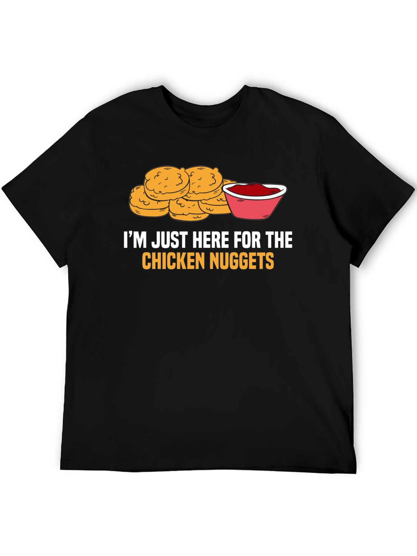 Black Chicken Nugget Lover T-Shirt view 5