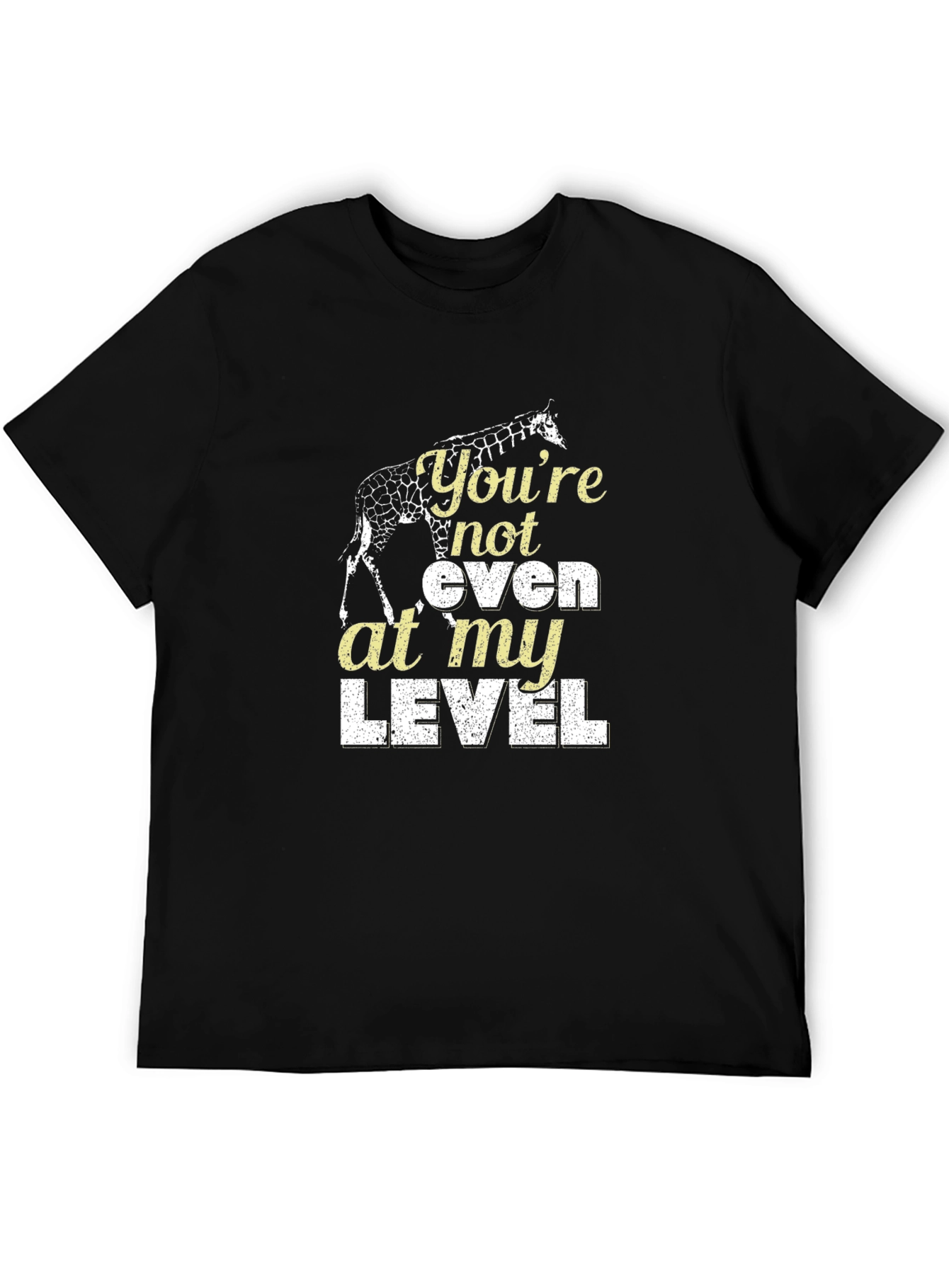 Black Giraffe Level Black T-Shirt view 5