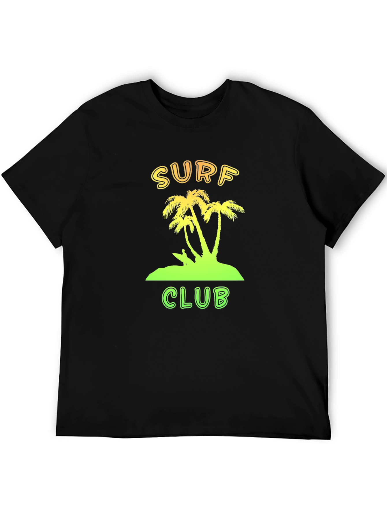 Black Surf Club Palm Tree T-Shirt - Island Vibes Tee view 5