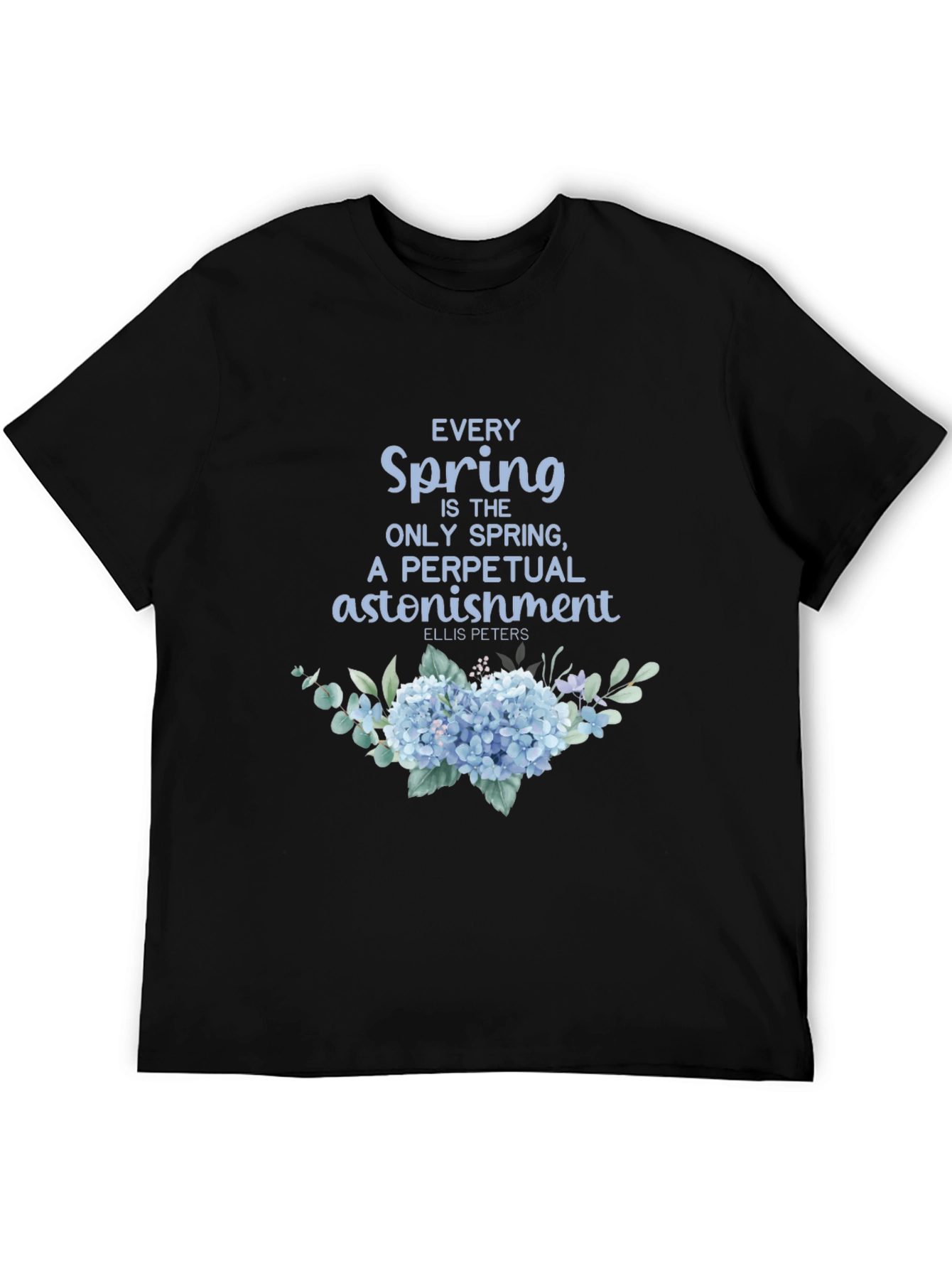 Black Spring Astonishment Graphic T-Shirt view 5