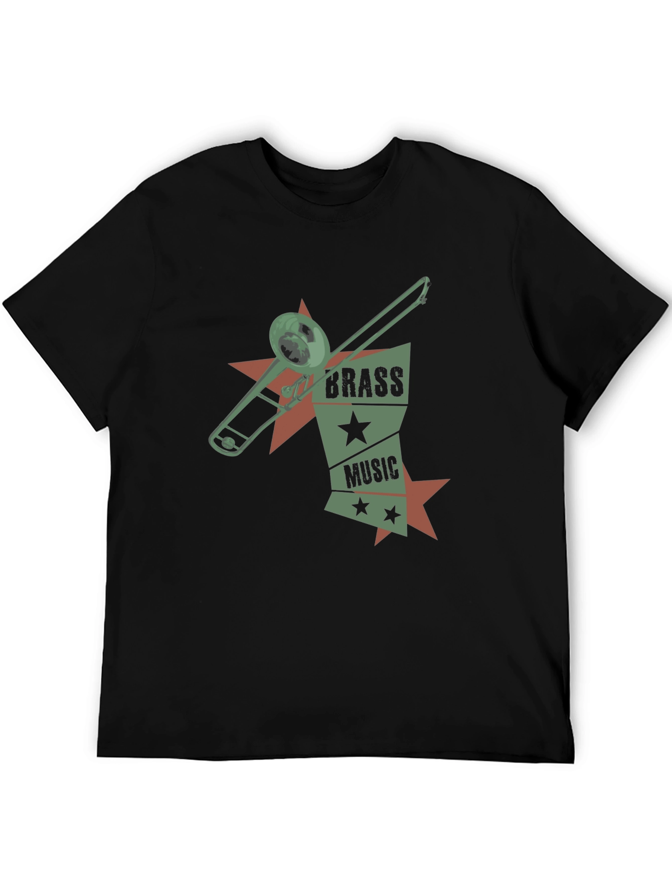 Black Brass Music Graphic T-Shirt view 5
