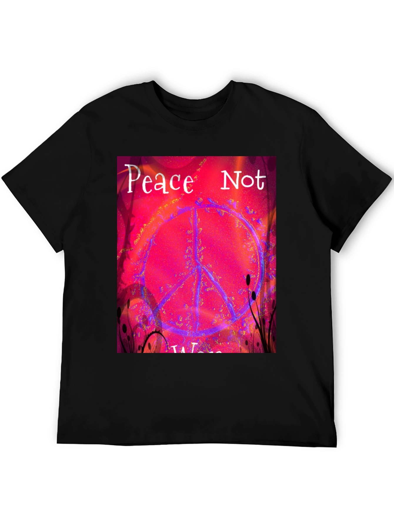 Black Peace Not War Graphic Tee view 5