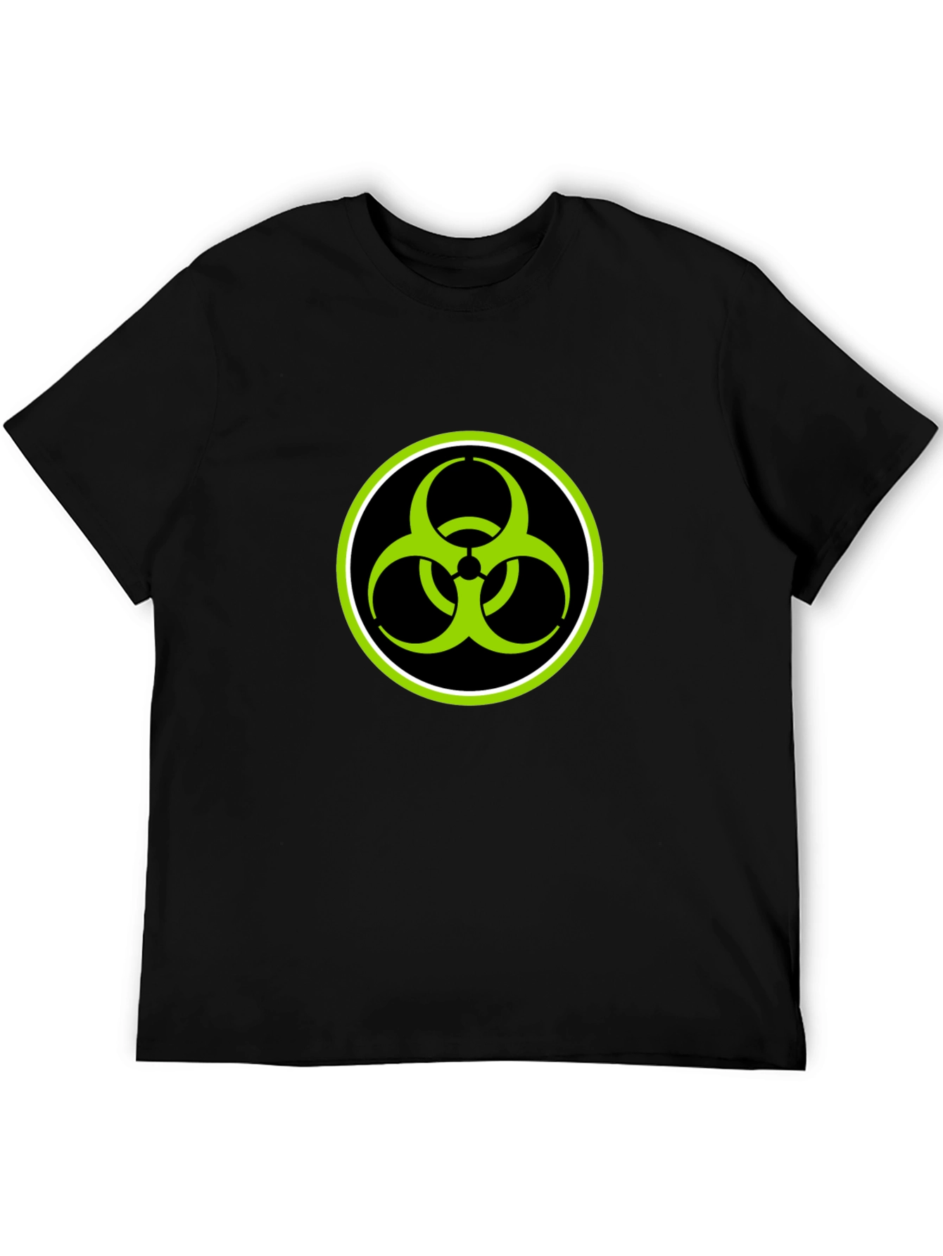 Black Biohazard Symbol Graphic T-Shirt - Black view 5
