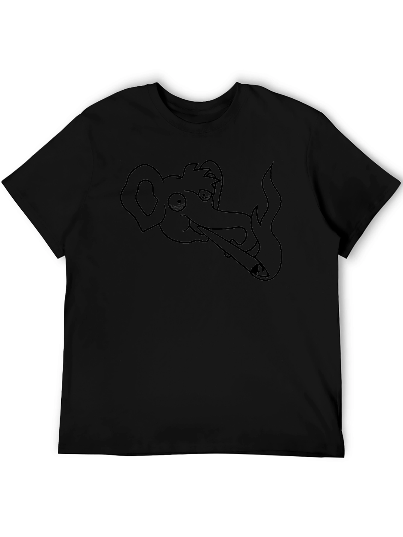 Black Elephant Smoking Blunt Graphic T-Shirt view 5