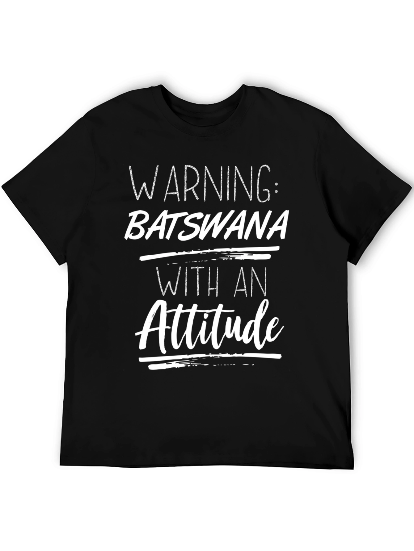 Black Warning: Batswana With An Attitude T-Shirt view 5