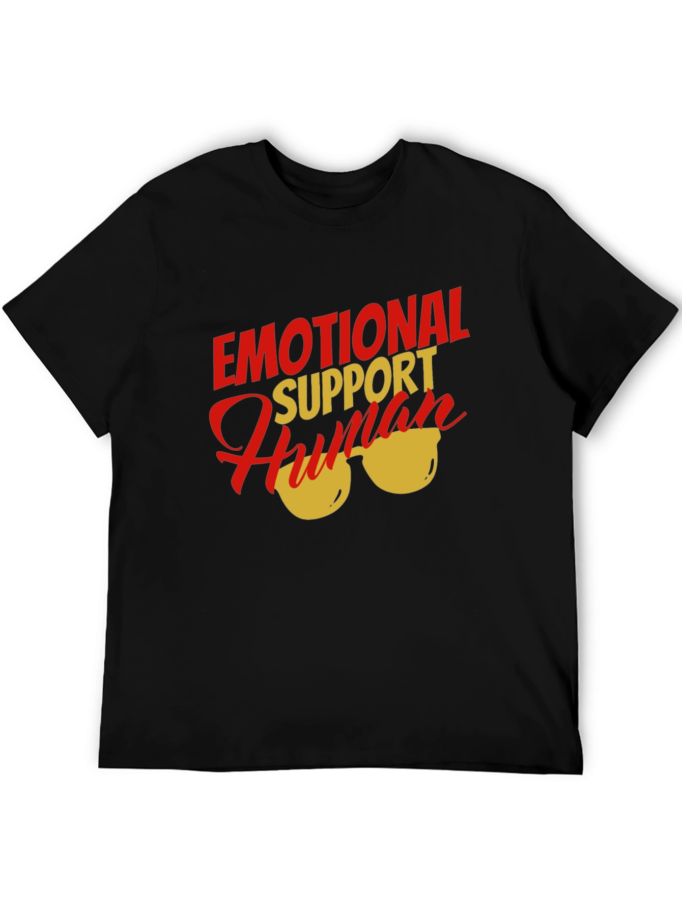 Black Emotional Support Human T-Shirt view 5