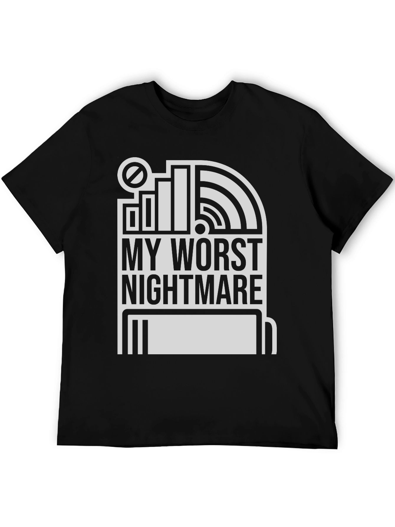 Black My Worst Nightmare Graphic T-Shirt - Tech Humor Tee view 5