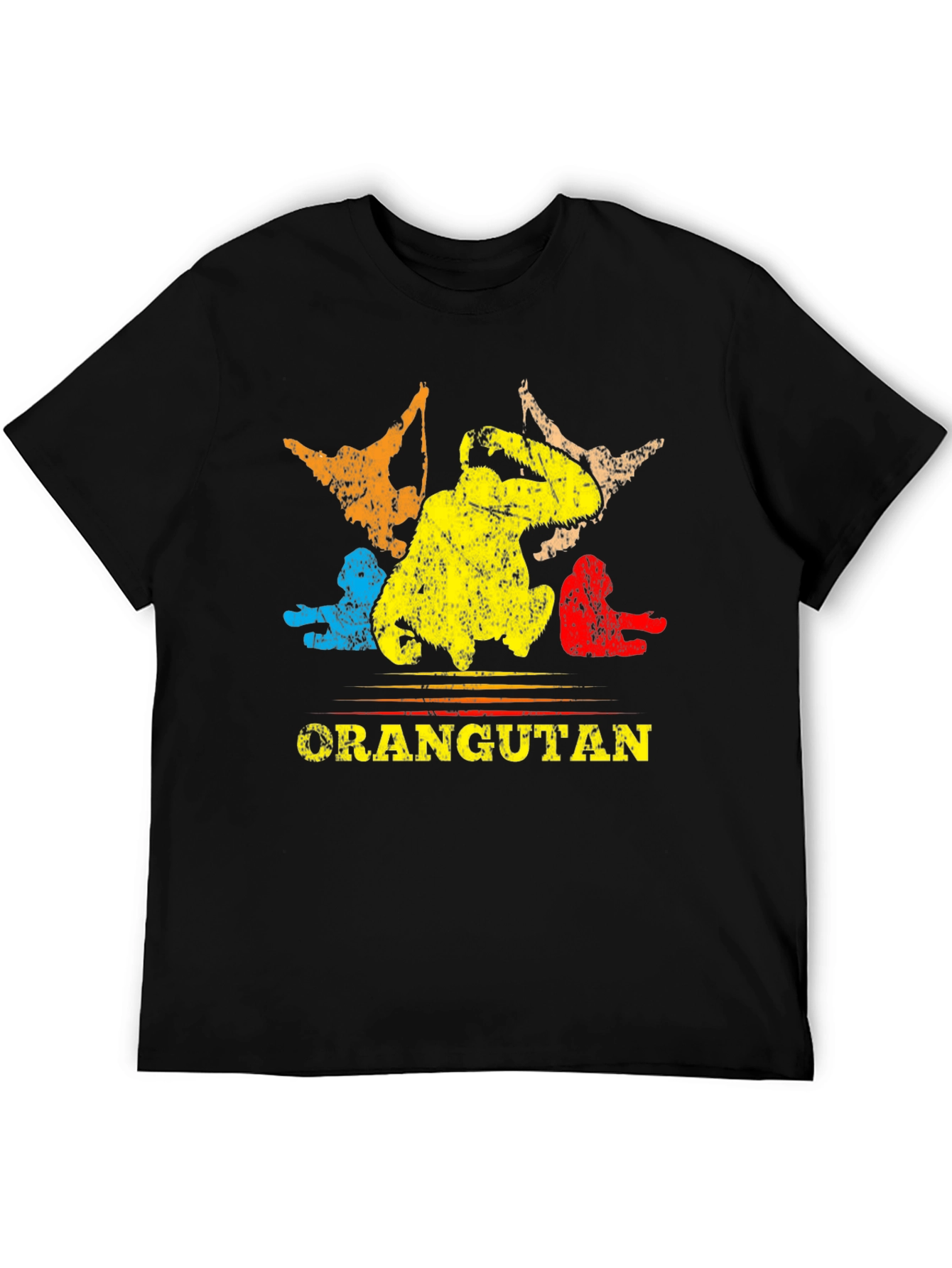 Black Orangutan Graphic Print T-Shirt view 5