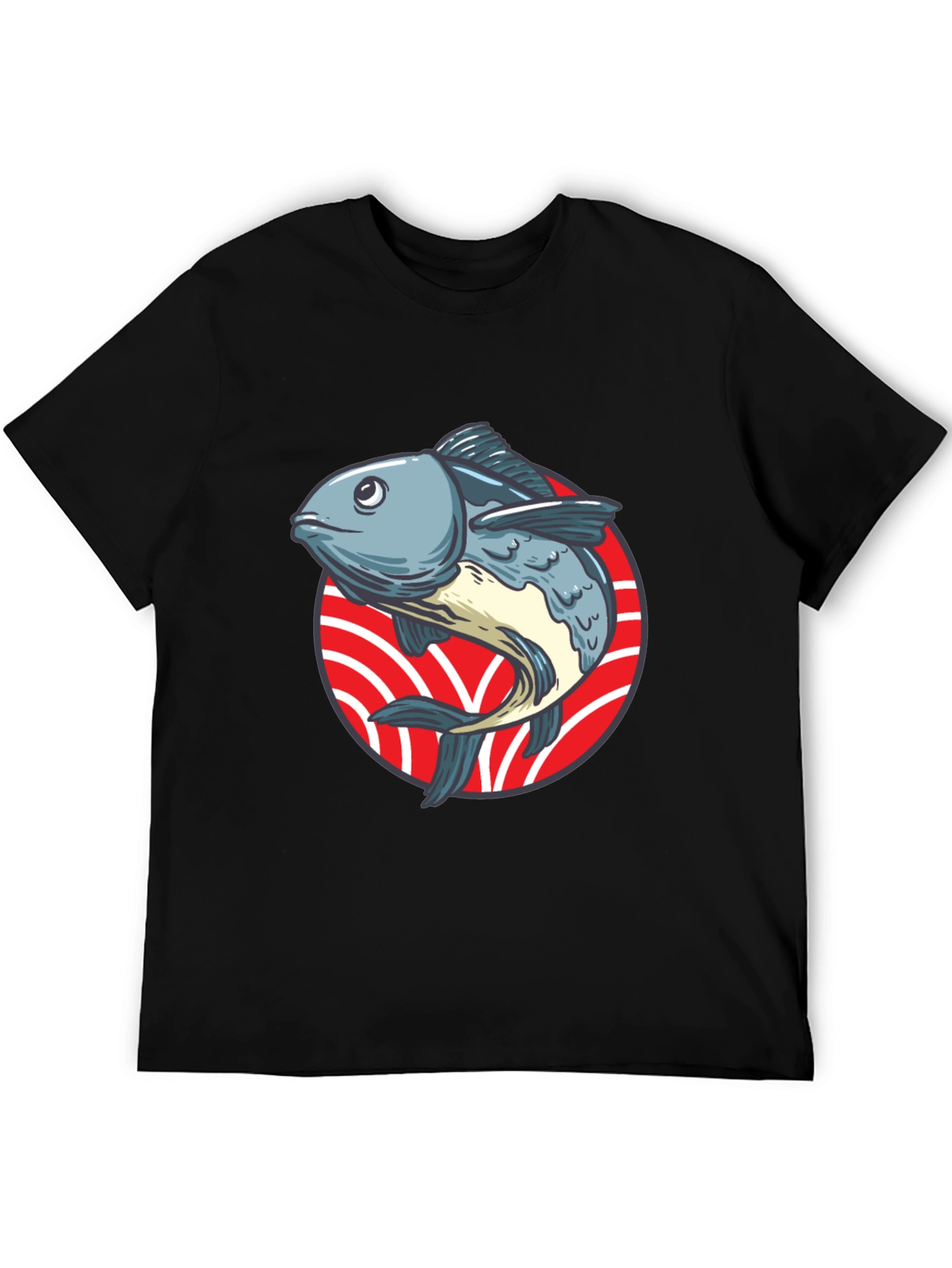 Black Fish Graphic T-Shirt - Unique Design view 5