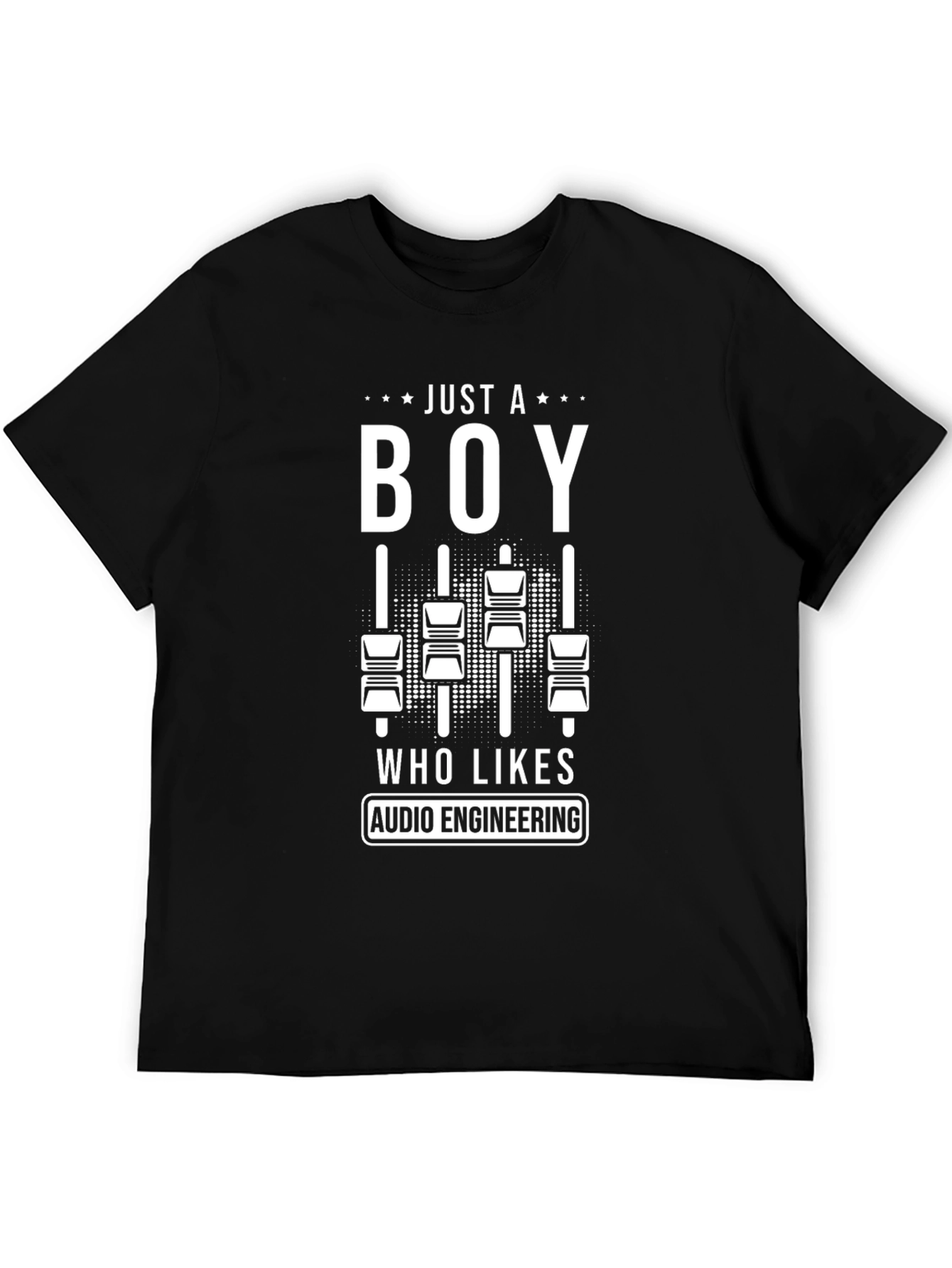 Black Audio Engineering Boy's T-Shirt - Music Lover Gift view 5