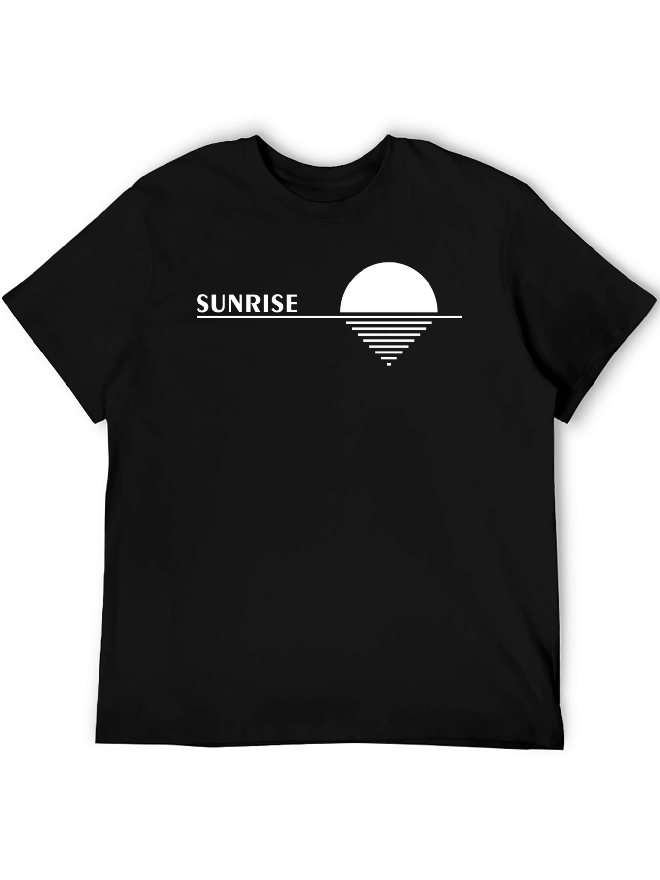 Black Sunrise Graphic Tee - Modern Minimalist Design view 5
