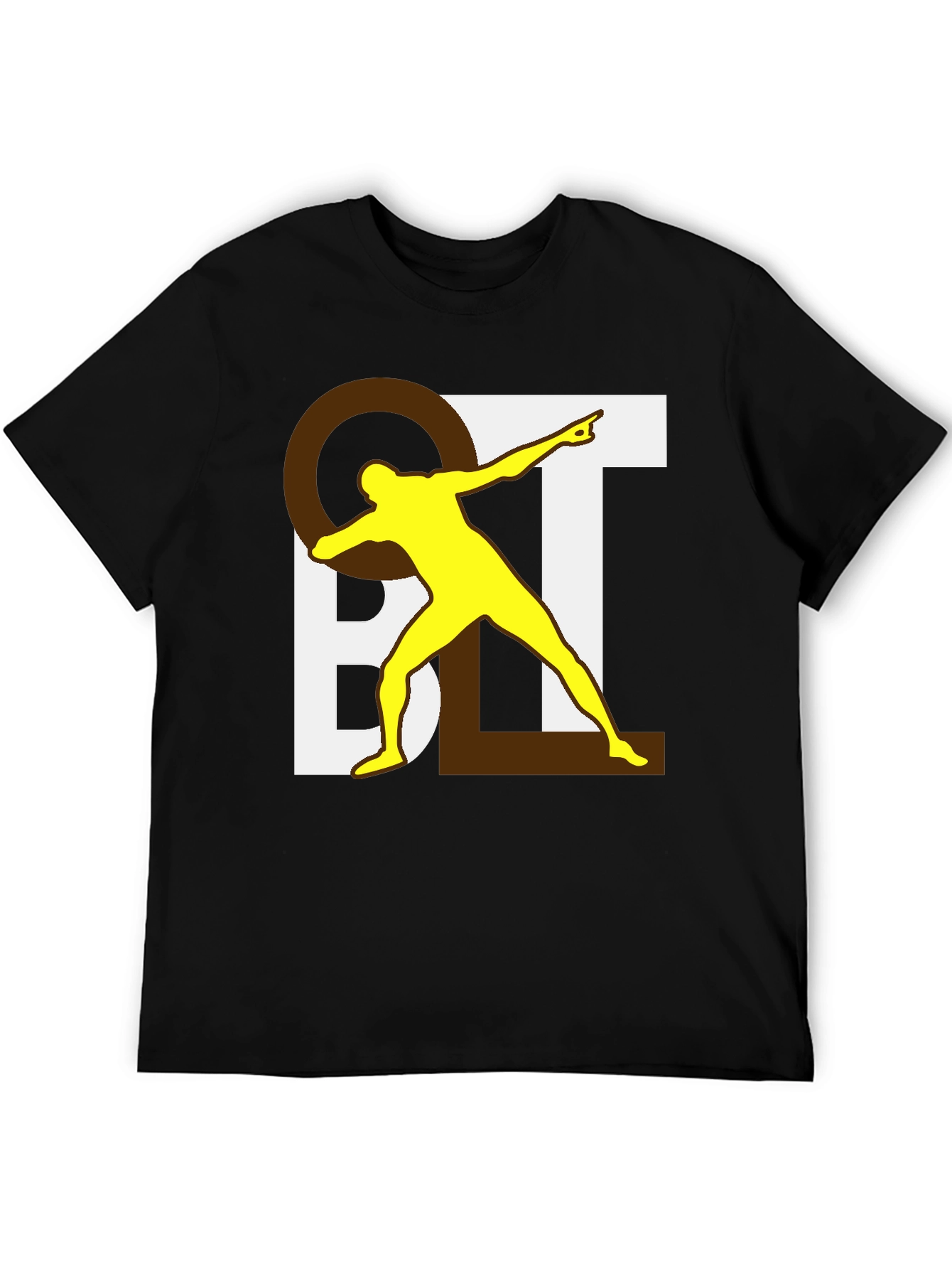 Black Novelty Graphic Tee - QBL Dabbing Player Black T-Shirt view 5