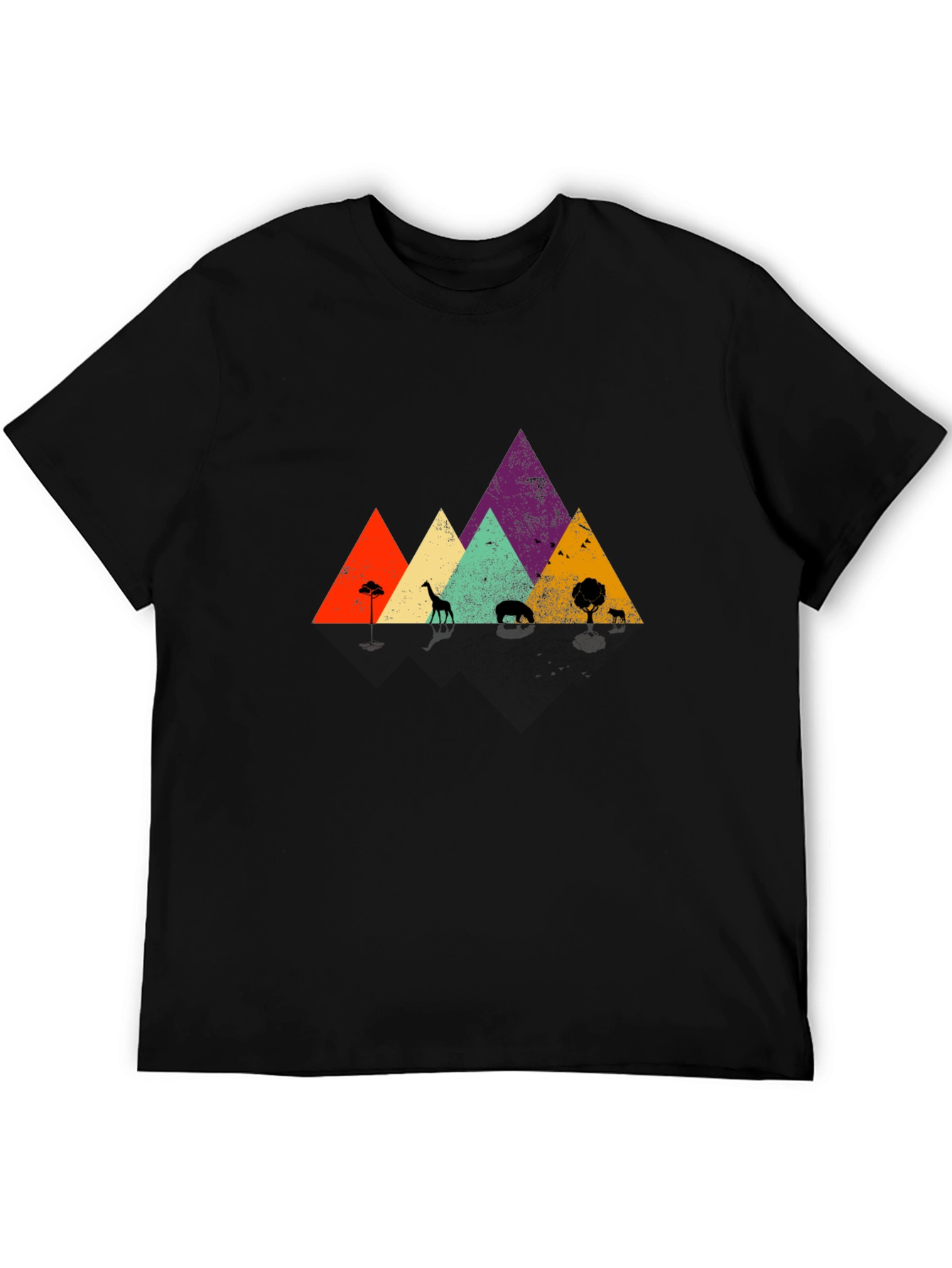 Black Safari Sunset Graphic Tee - Black view 5
