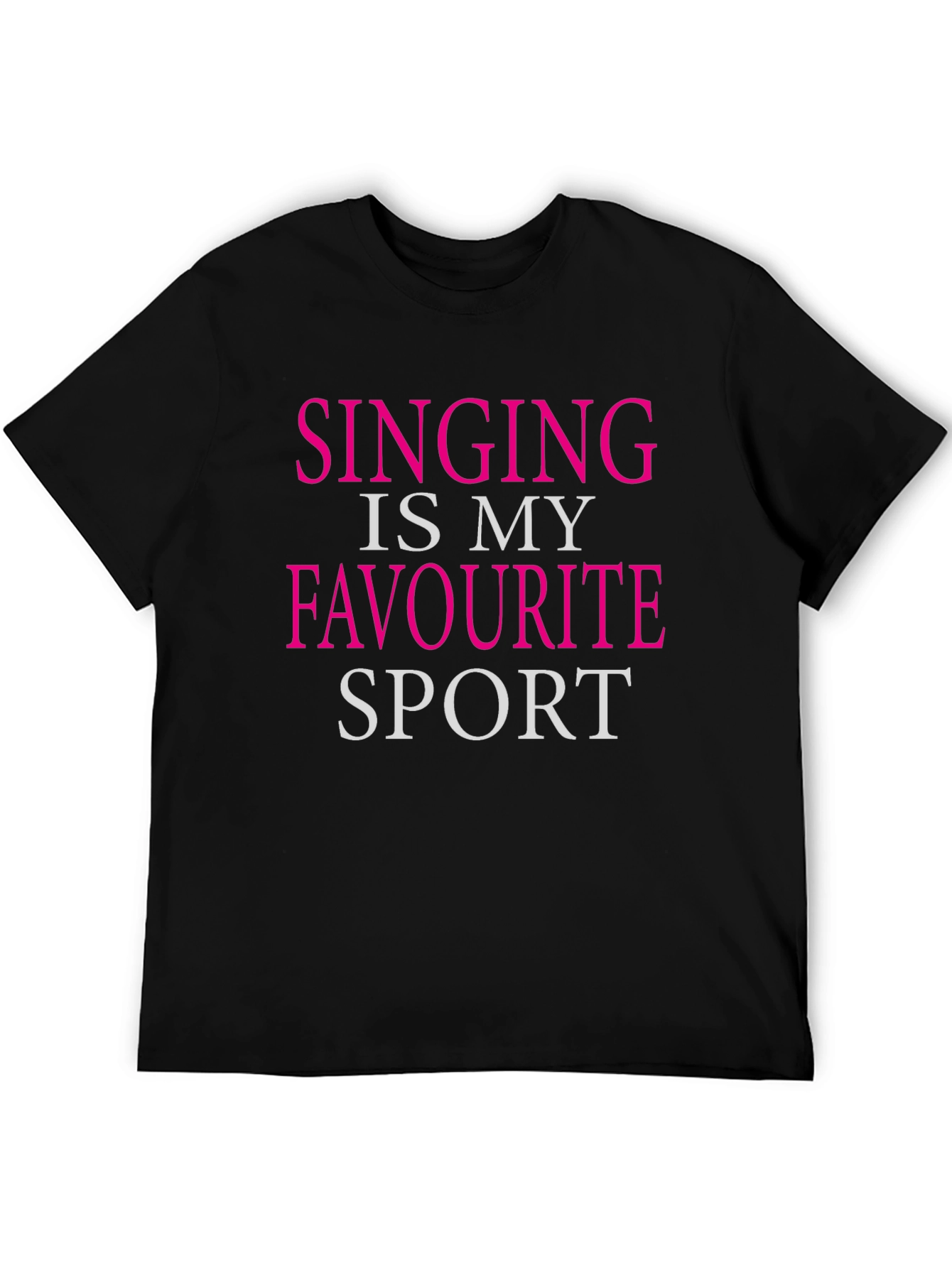 Black Singing Is My Favorite Sport - Novelty Graphic Tee view 5
