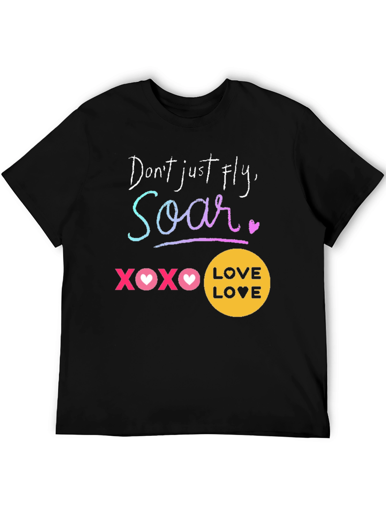 Black Inspirational Soar Graphic Tee -  Black view 5