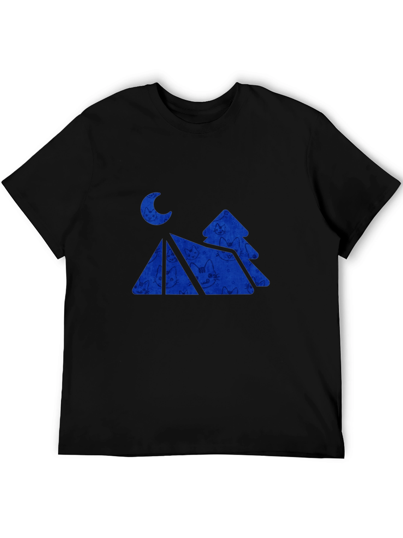Black Moonlit Mountain Graphic Tee view 5