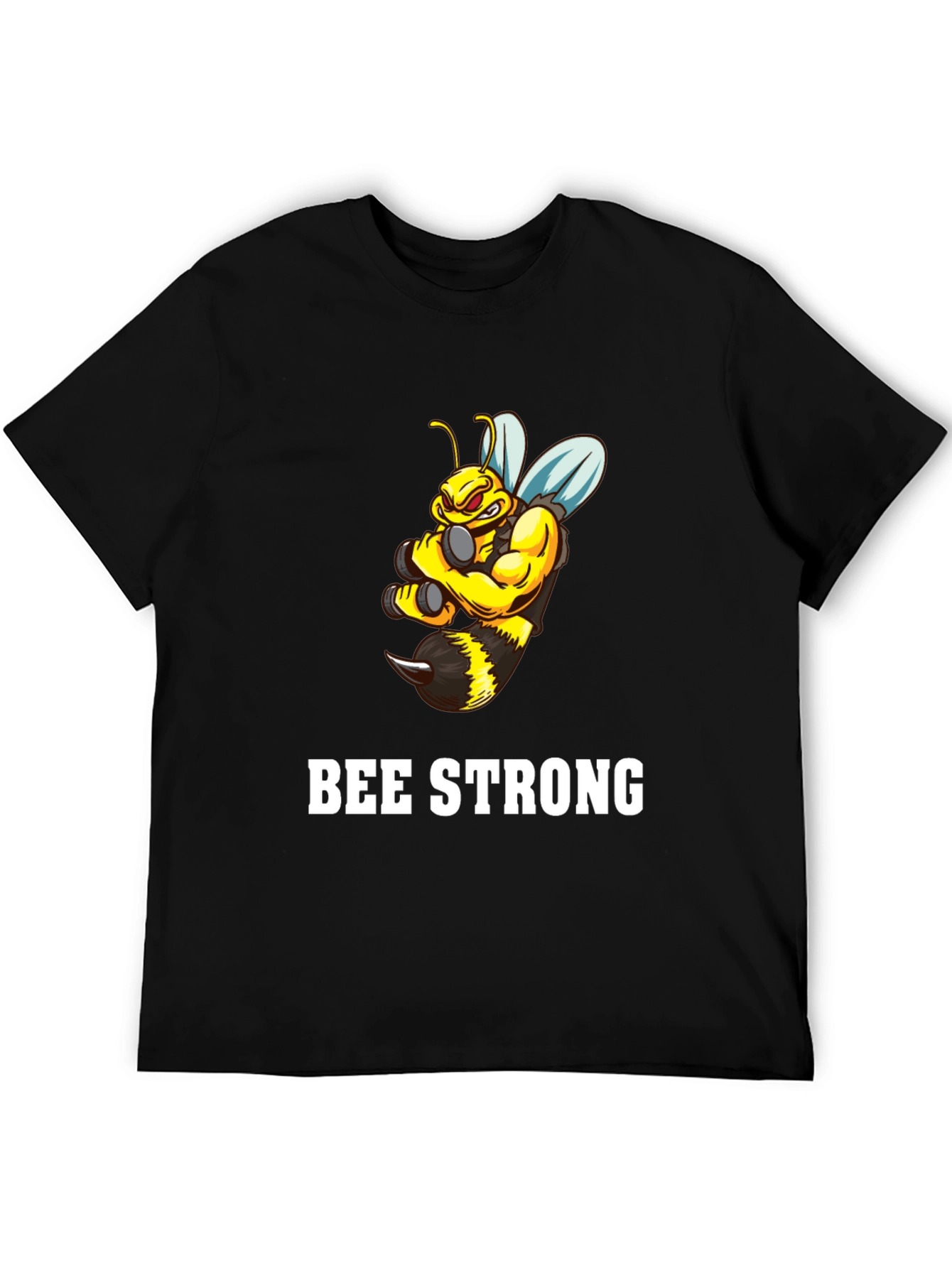 Black Bee Strong Graphic T-Shirt - Black view 5