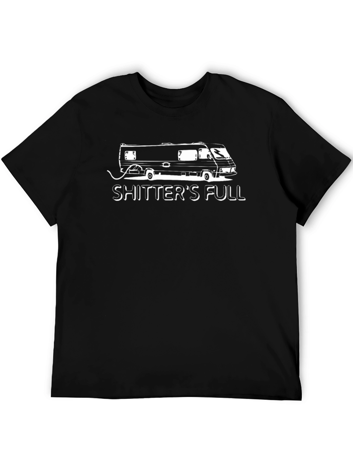 Black Shitter's Full RV Black Graphic T-Shirt view 5