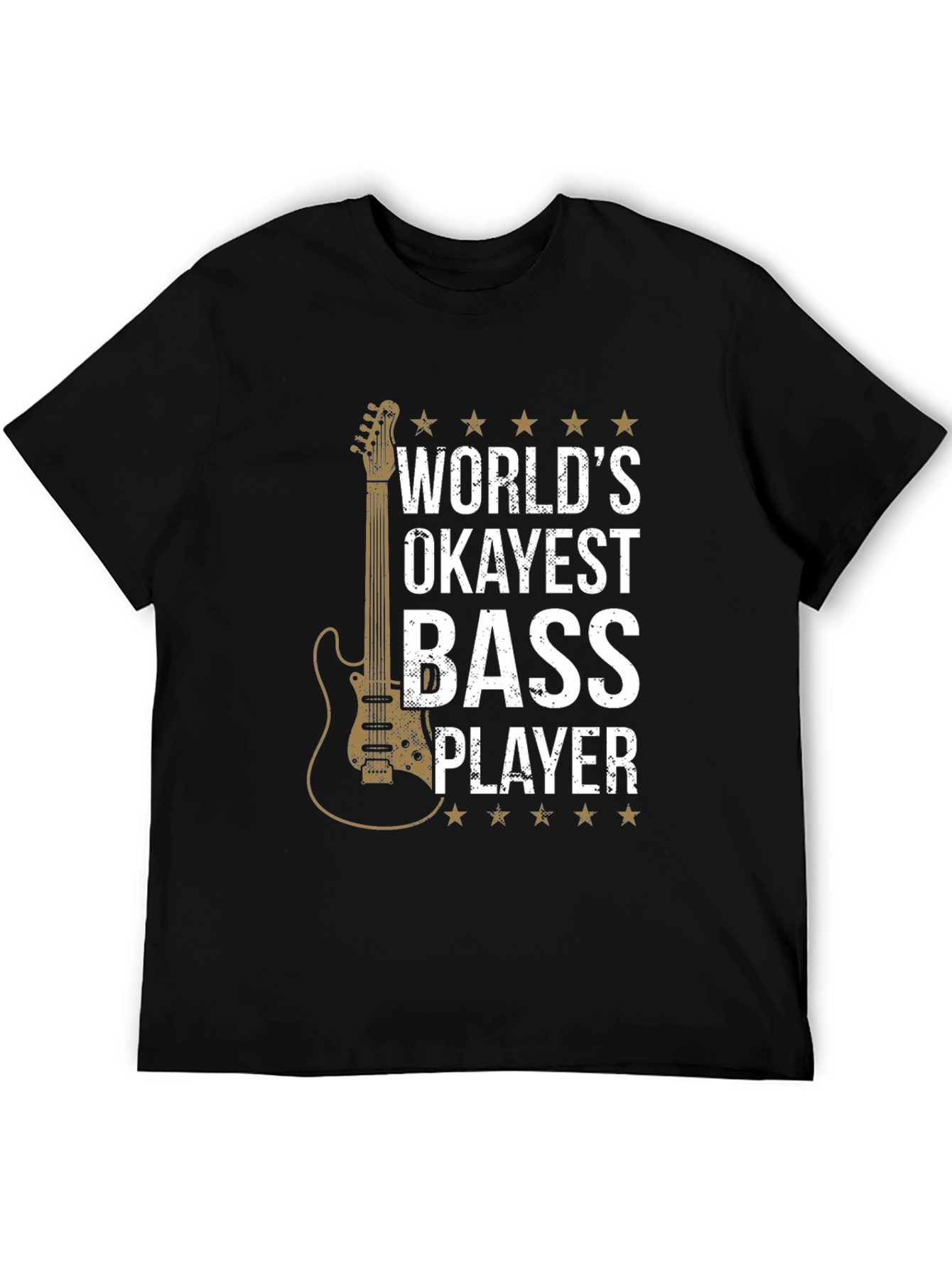 Black World's Okayest Bass Player T-Shirt view 5