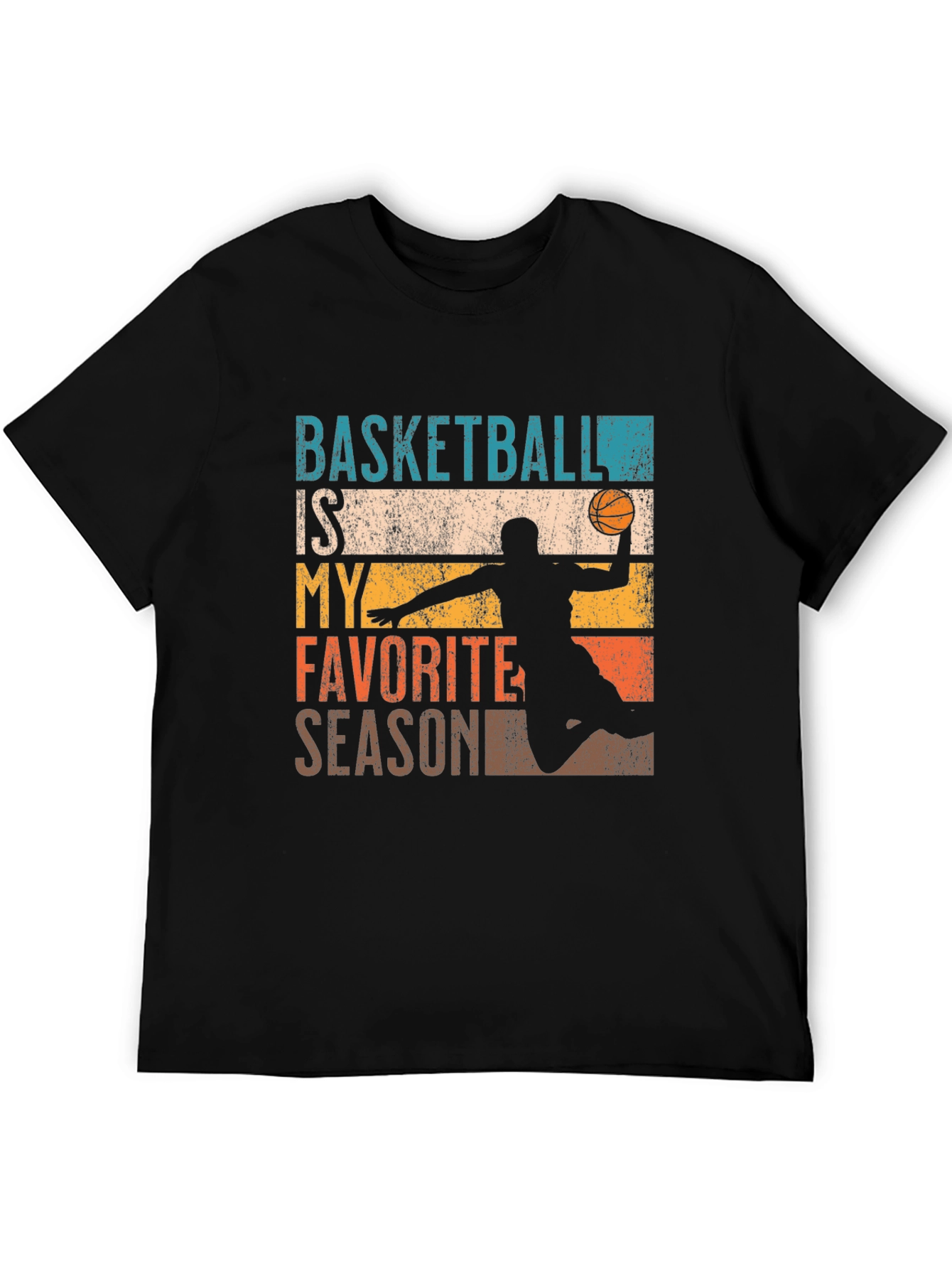 Black Basketball is My Favorite Season Black T-Shirt view 5