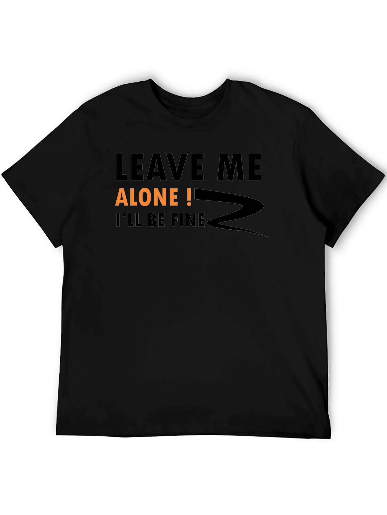Black Leave Me Alone Graphic Tee view 5