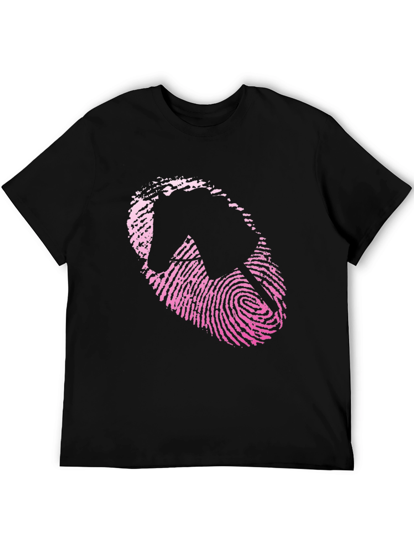 Black Fingerprint Horse Graphic Tee - Black view 5