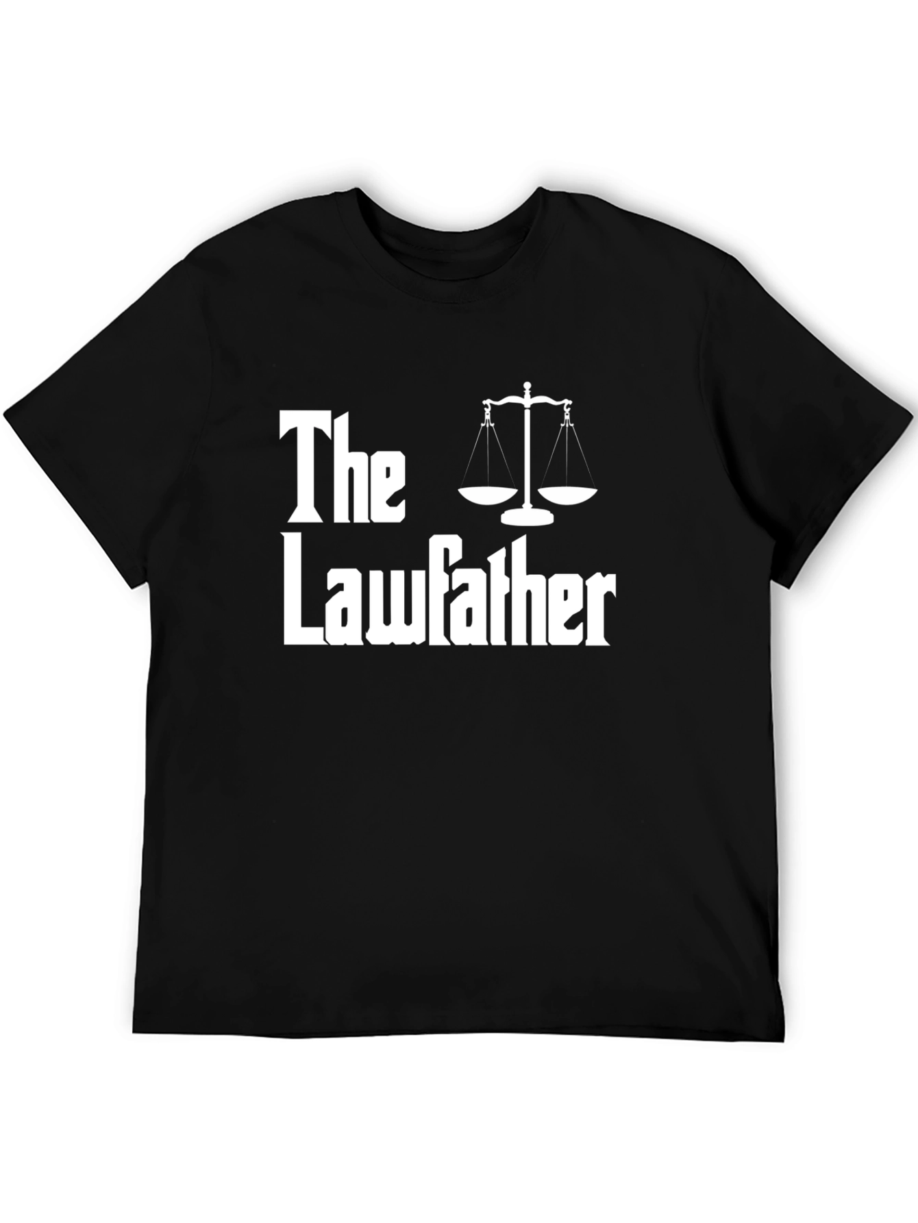 Black The Lawfather T-Shirt - Funny Lawyer Gift view 5