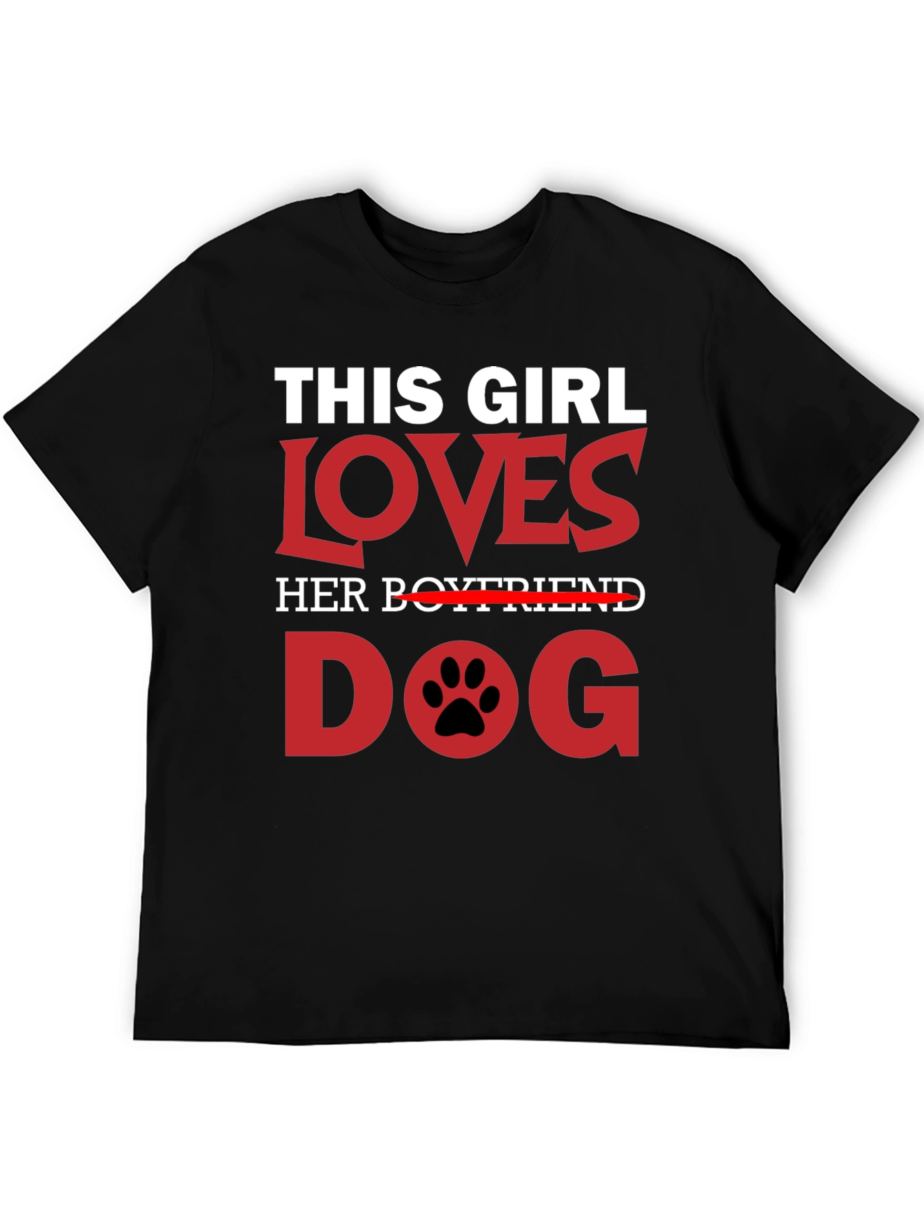 Black This Girl Loves Dog T-Shirt view 5