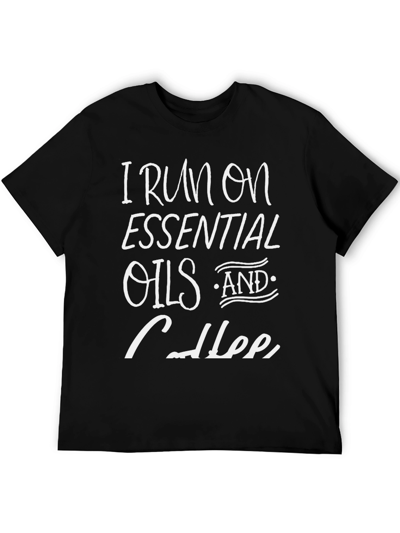 Black Essential Oils & Coffee Graphic T-Shirt view 5