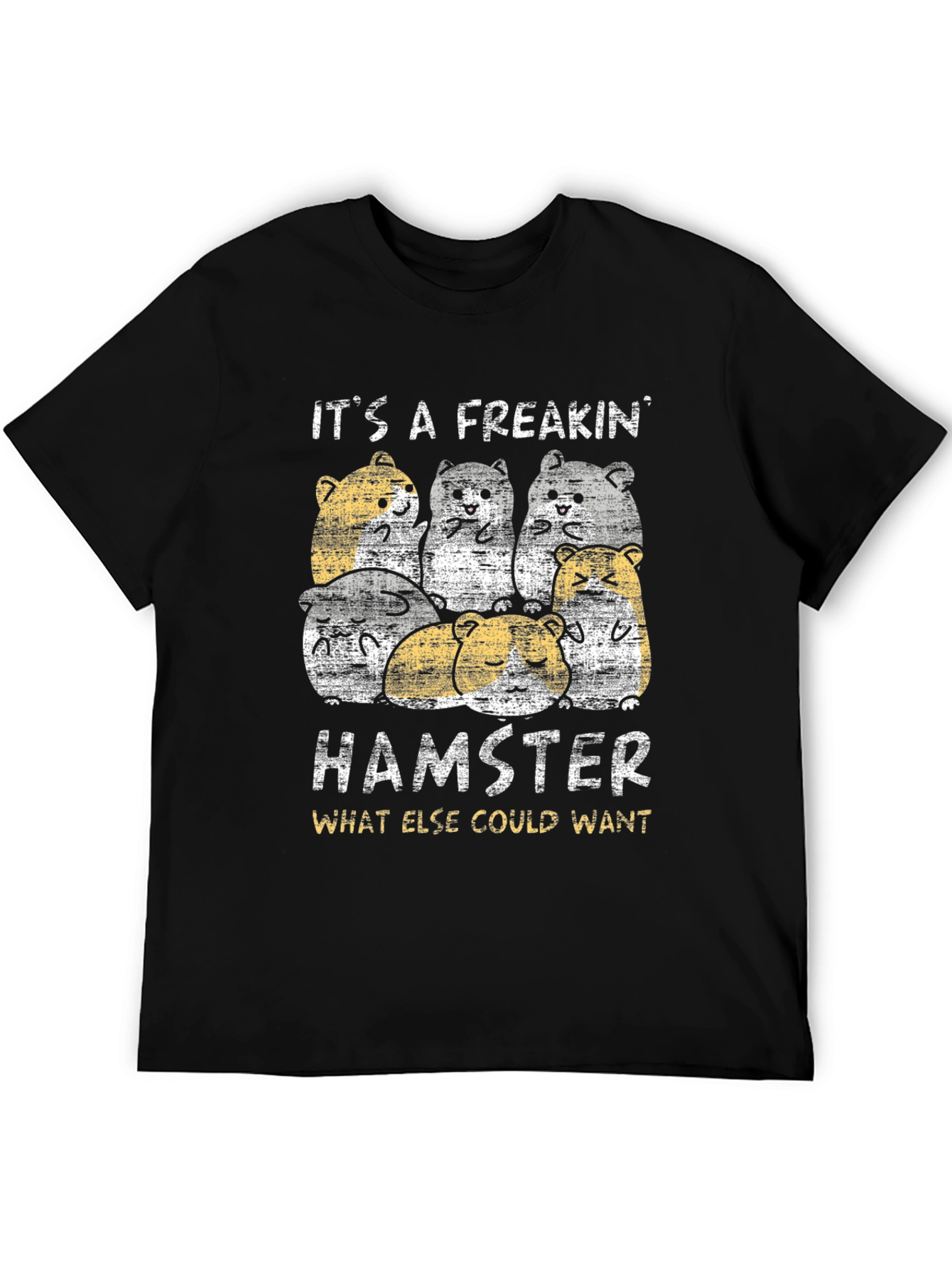 Black It's a Freakin' Hamster T-Shirt - Funny Graphic Tee view 5