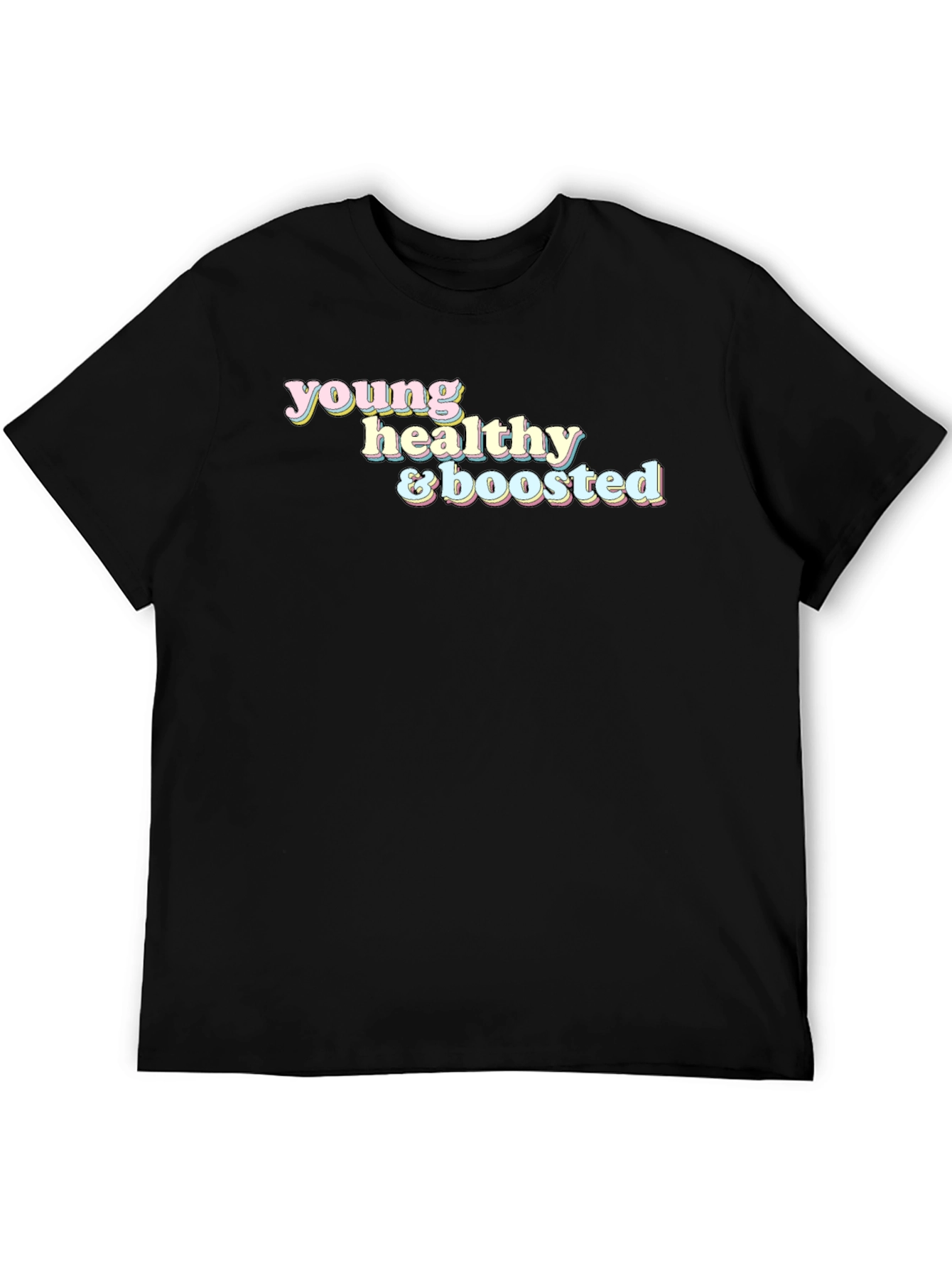 Black Young Healthy & Boosted Graphic Tee view 5