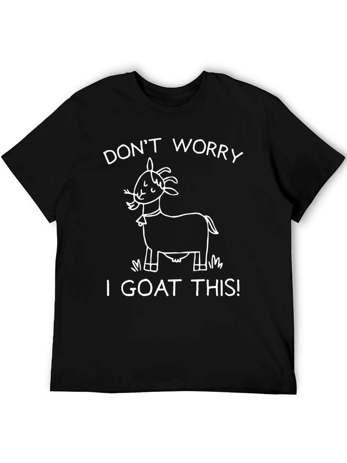 Black I Goat This! Graphic Tee - Funny Animal T-Shirt view 5